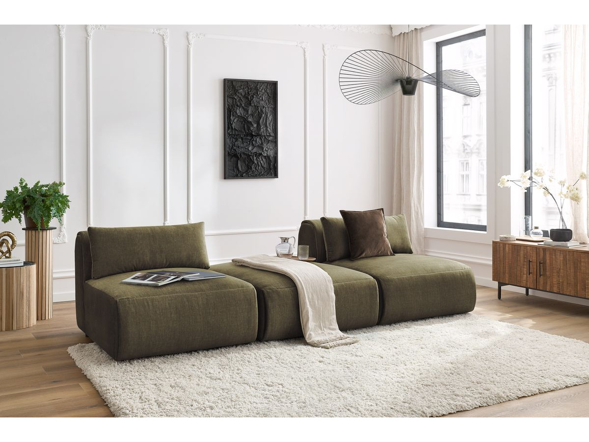 Bobochic Jeanne Sofa 3-Sitzer Samt Grün
