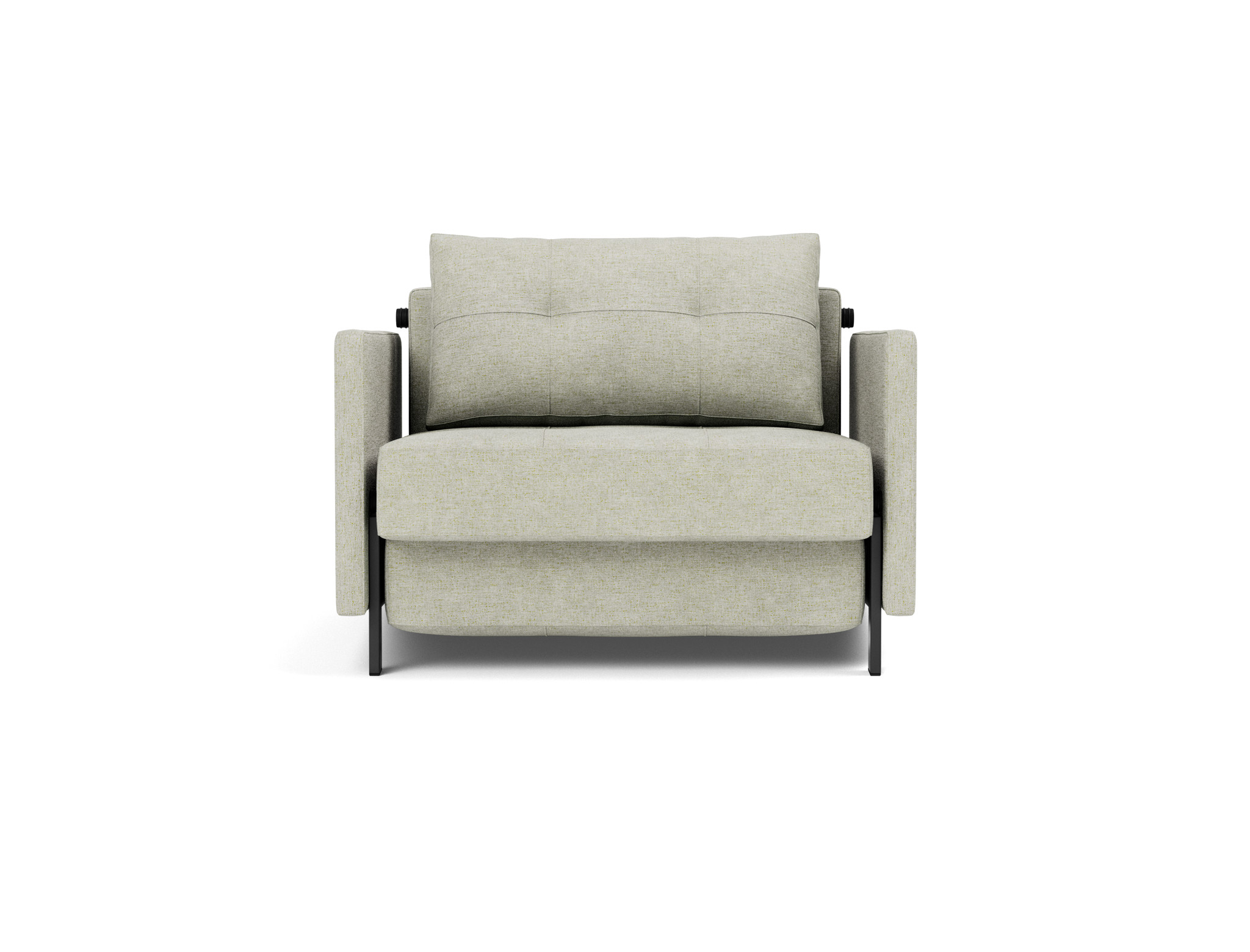 Schlafsessel Cubed 90 mit Armlehnen Flachgewebe Avella 280-Sand