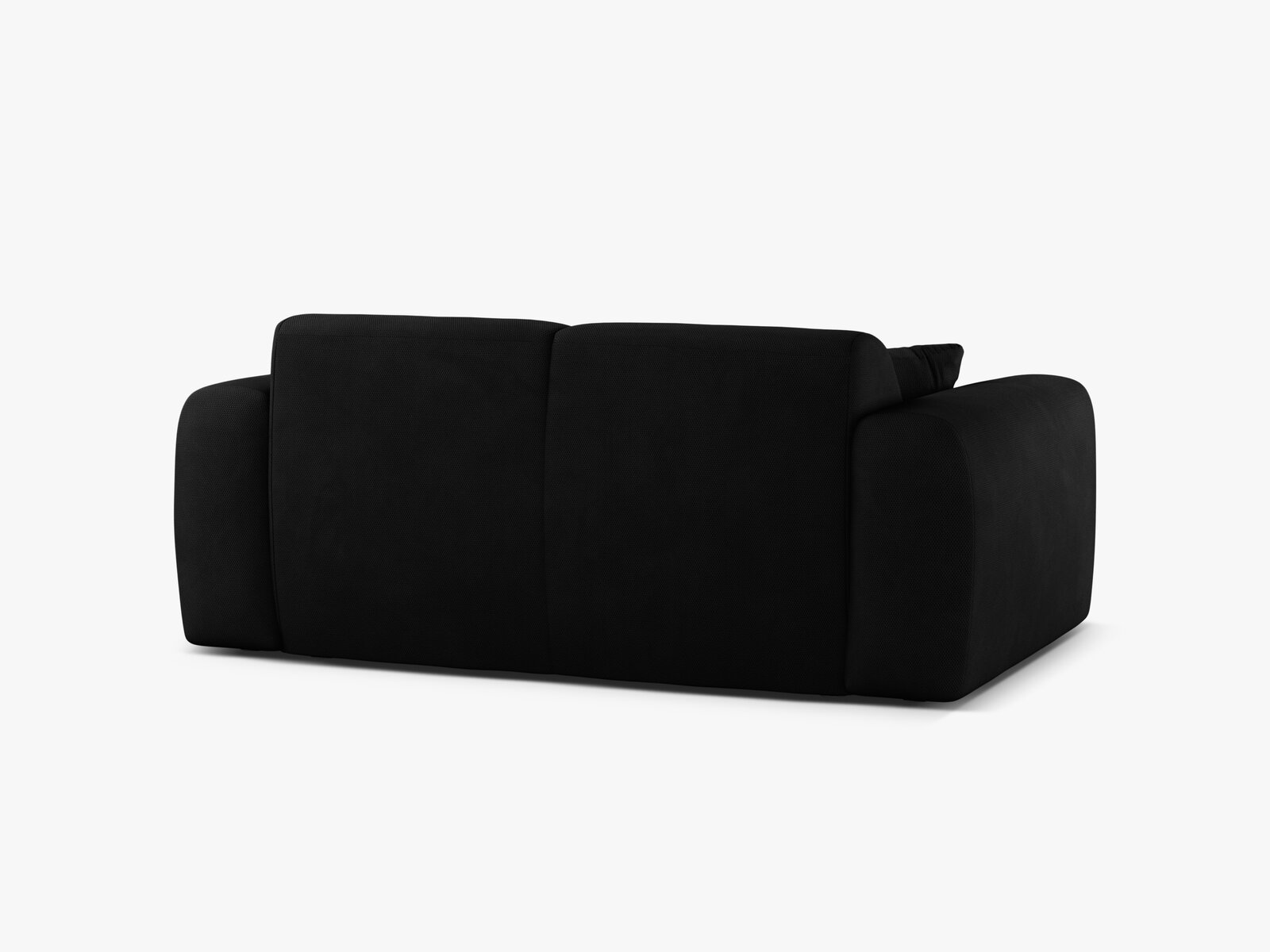 Micadoni Sofa Molino 2-Sitzer Strukturierter Stoff Rebel Schwarz