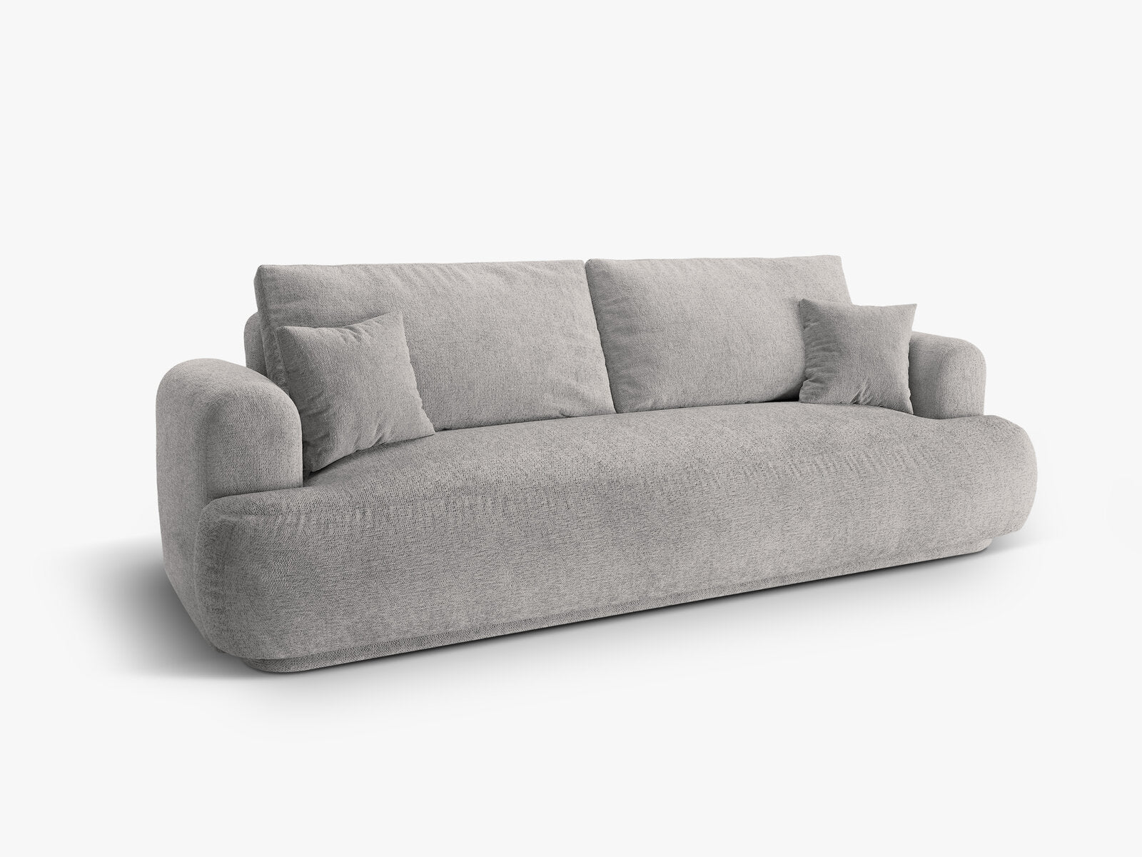 Micadoni Ella Sofa Mit Bettfunktion Und Stauraum Strukturierter Stoff Sorella Warmes Grau