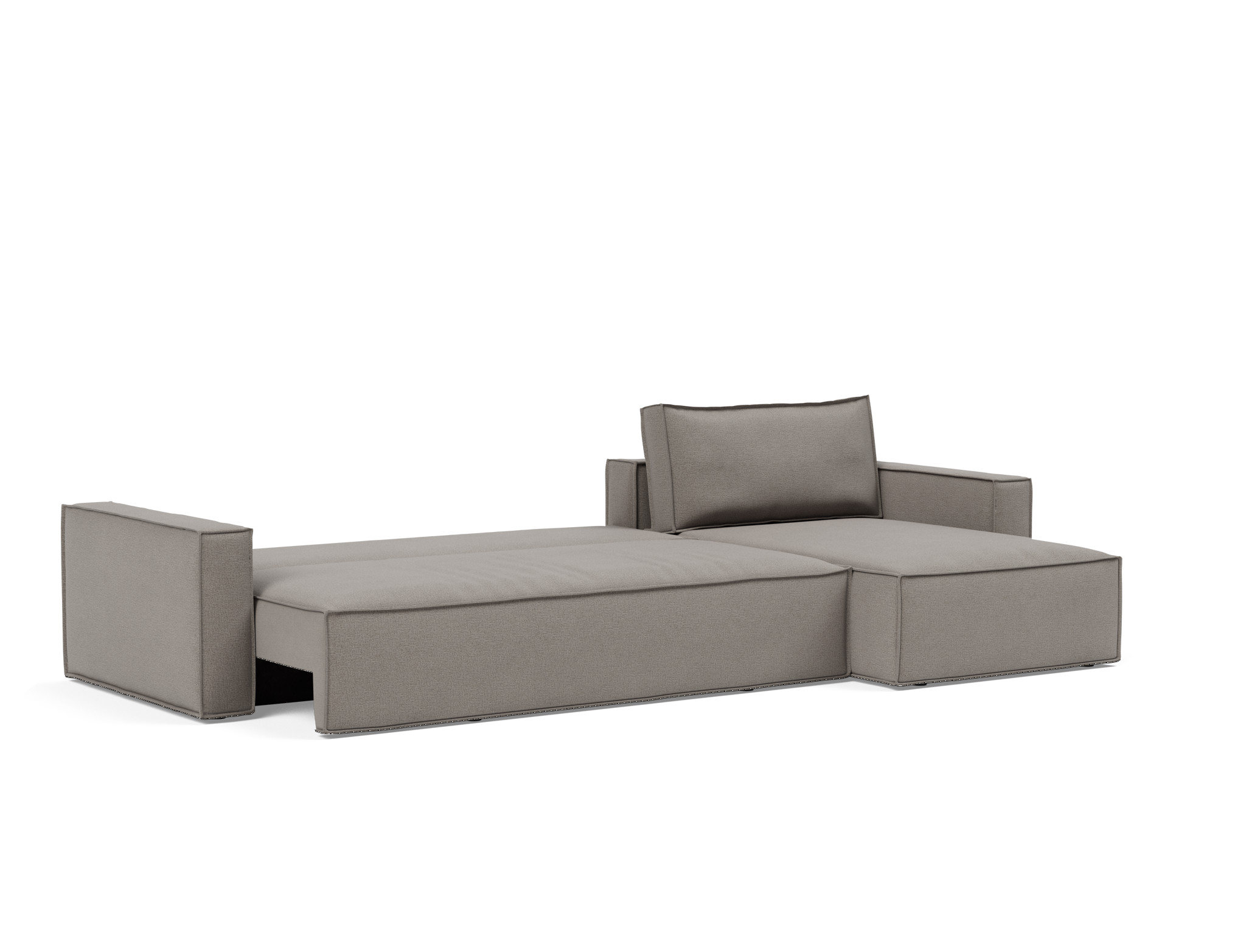 Schlafsofa Newilla mit Chaiselongue Flachgewebe Mixed Dance 521-Grey