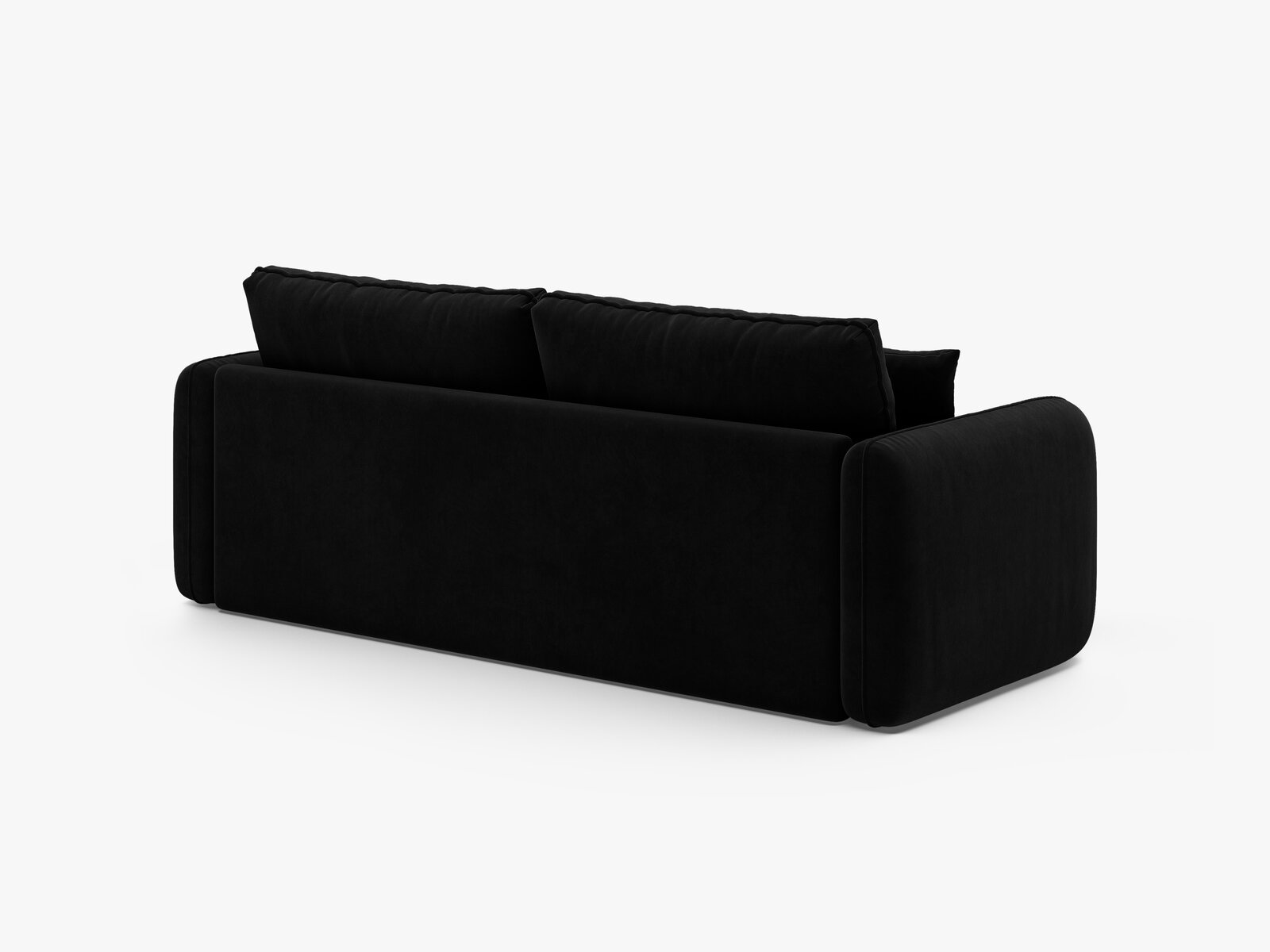 Micadoni Sofa mit Schlaffunktion Dormi 3-Sitzer Samt Salvador Schwarz