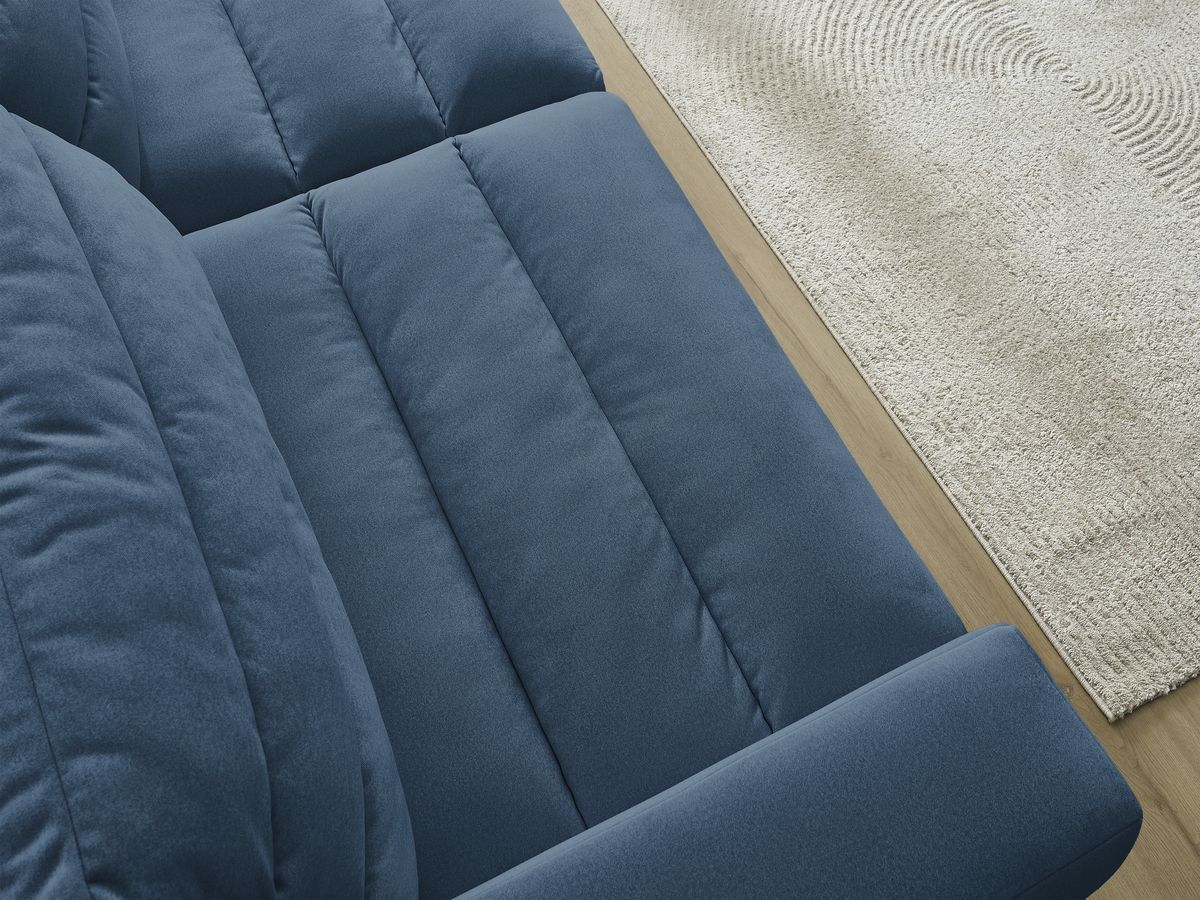 Bobochic Sierra Sofa 3-Sitzer Samt Dunkelblau