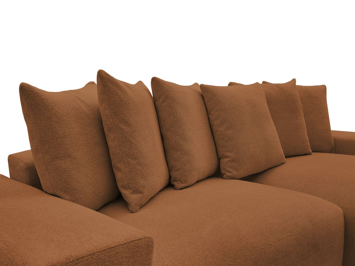 Bobochic Voltaire Ecksofa 310 × 174 cm Melange-Stoff Orange