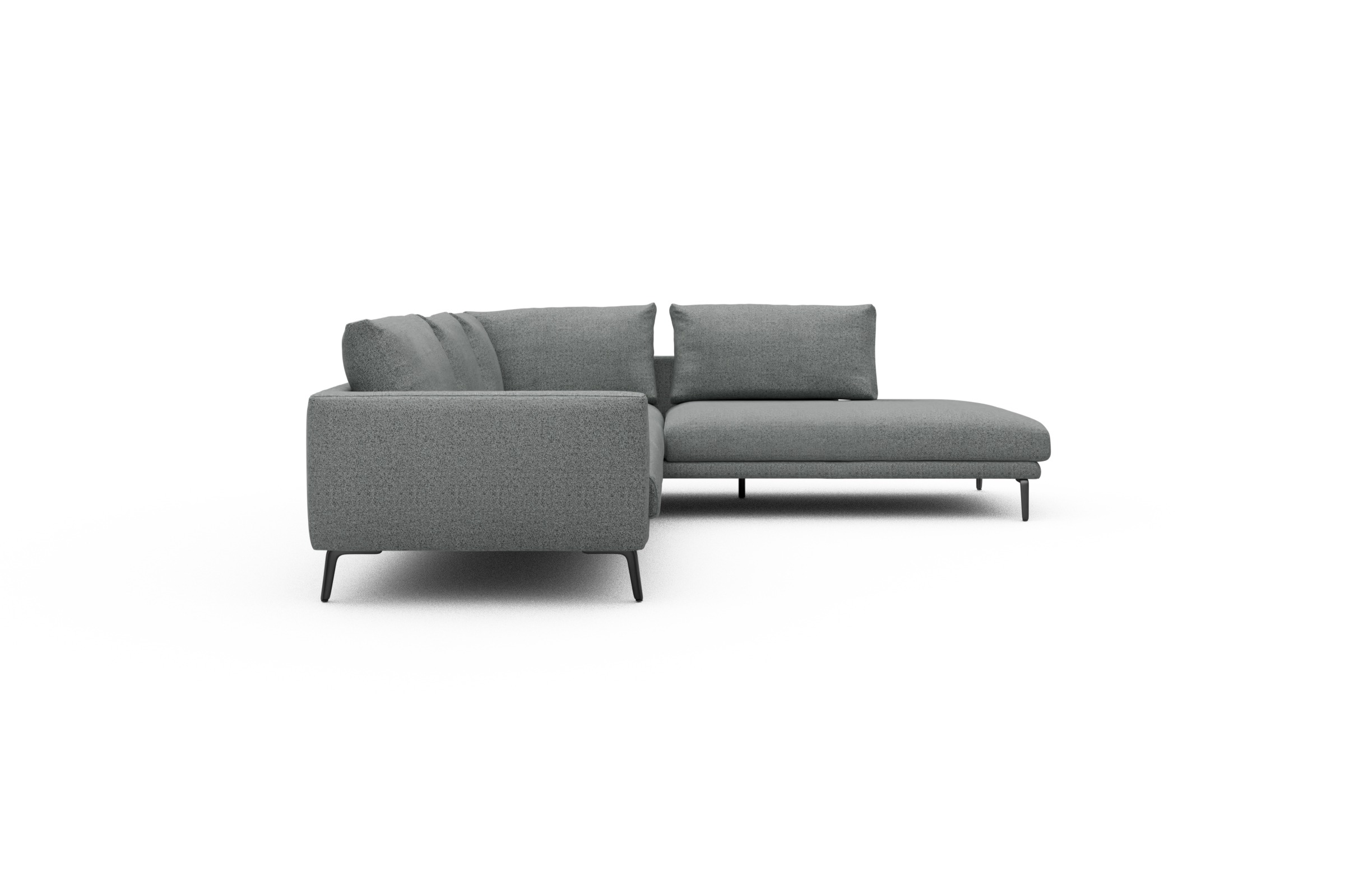 Ecksofa Karl Relax-Ecke rechts mit 2,5-Sitzer Aivi-Gravet-Grey