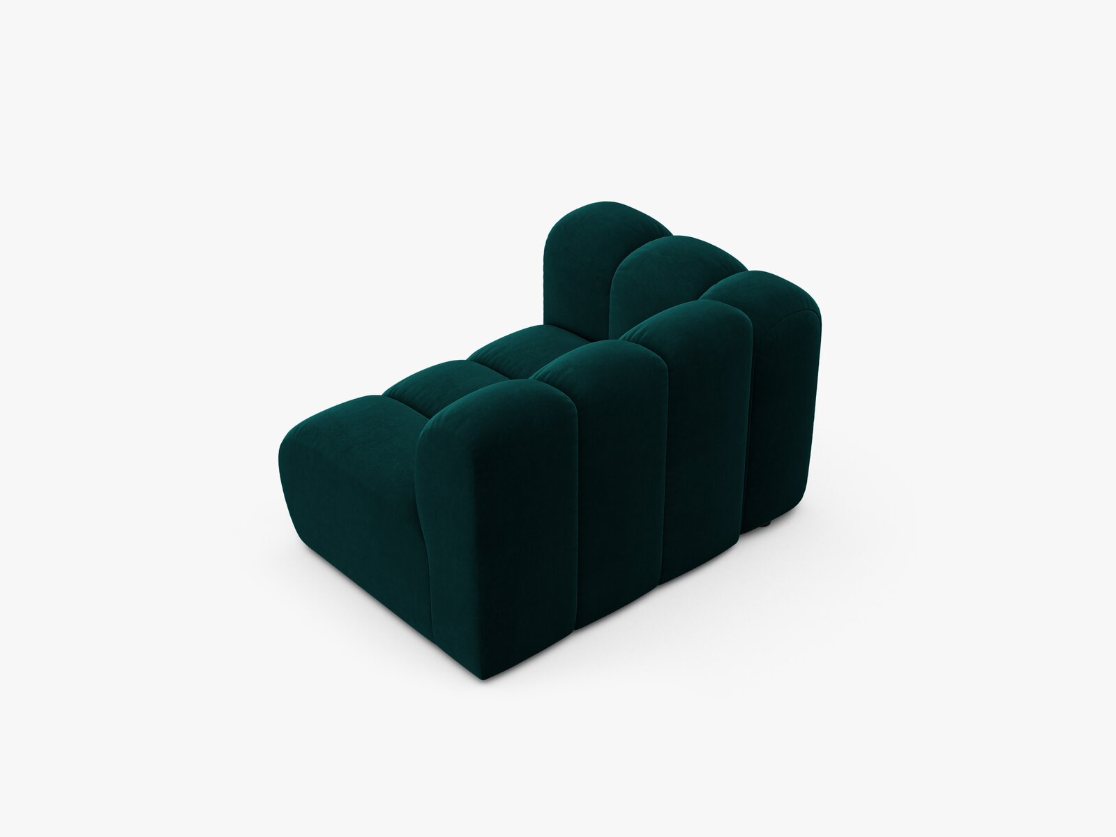 Micadoni Modul Lupine 1-Sitzer Links Samt Venus Dunkel Petrol