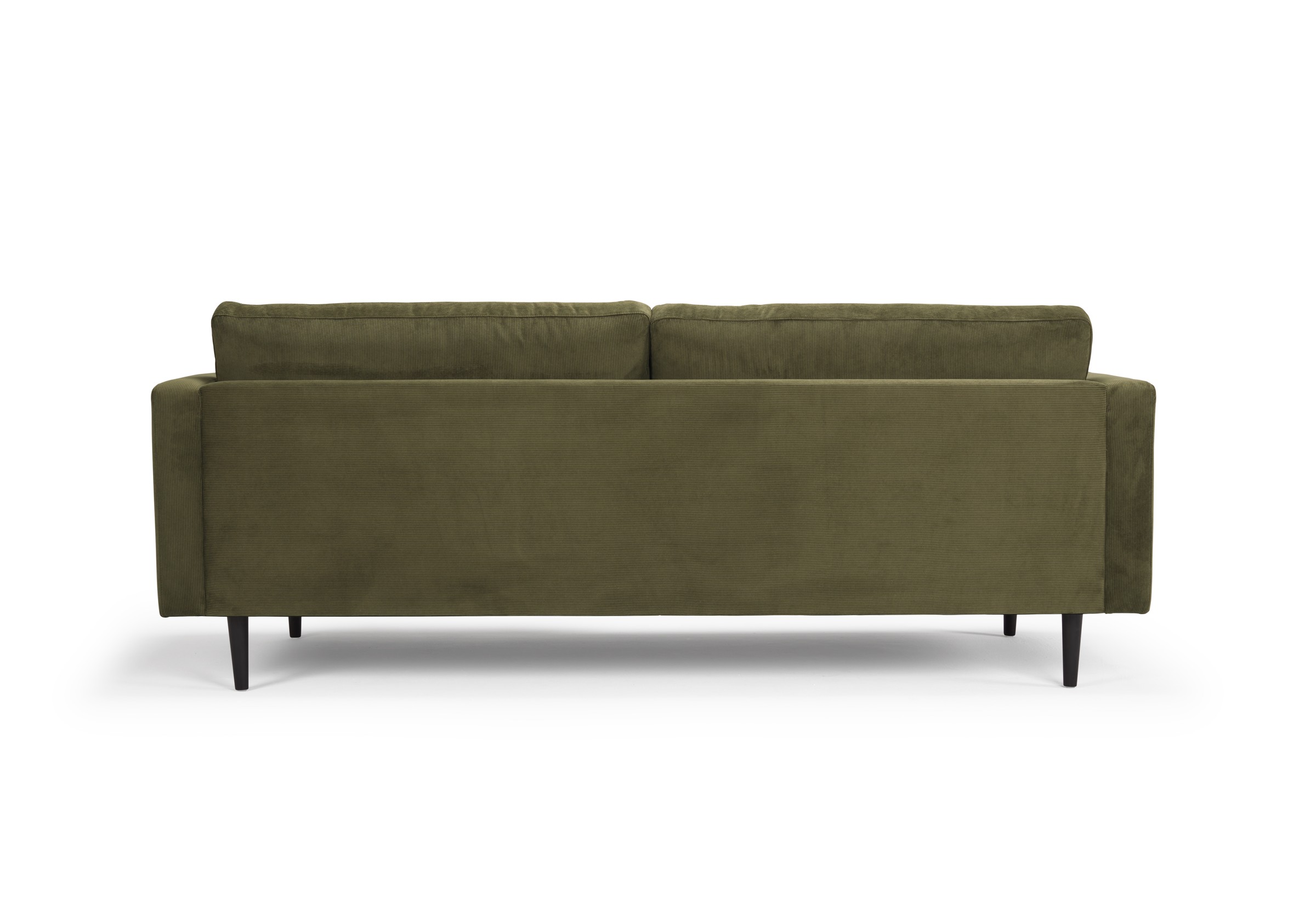 Sofa Malte 3-Sitzer Beinfarbe Eiche Schwarz Kord Cordufine 316-Pine-Green