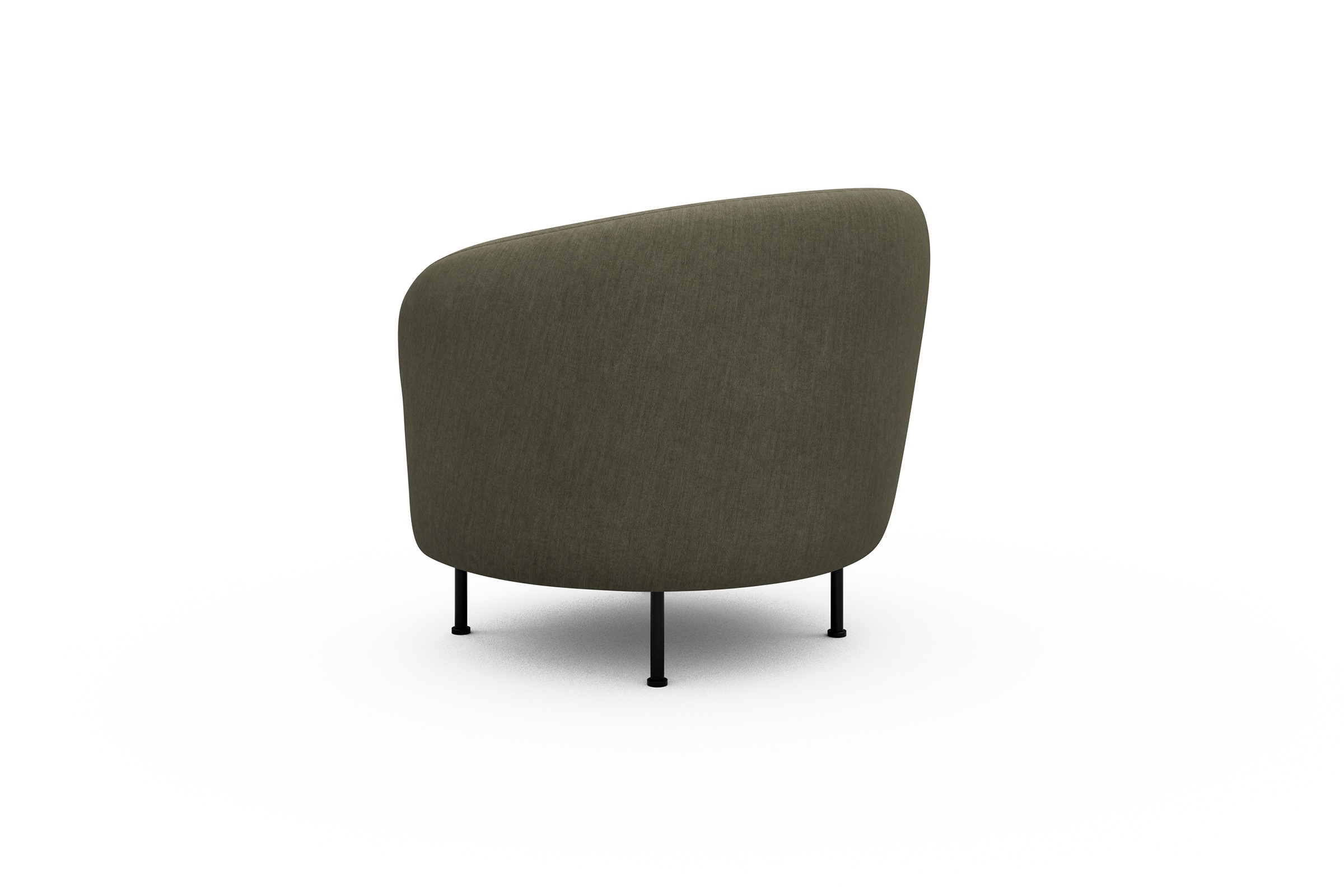 Sessel Ronda Metallbeine Schwarz Vivus-Dusty-Olive