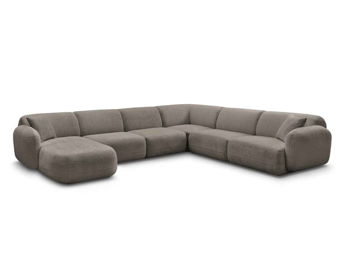 Bobochic Anda Wohnlandschaft Chenille Taupe Ecke rechts
