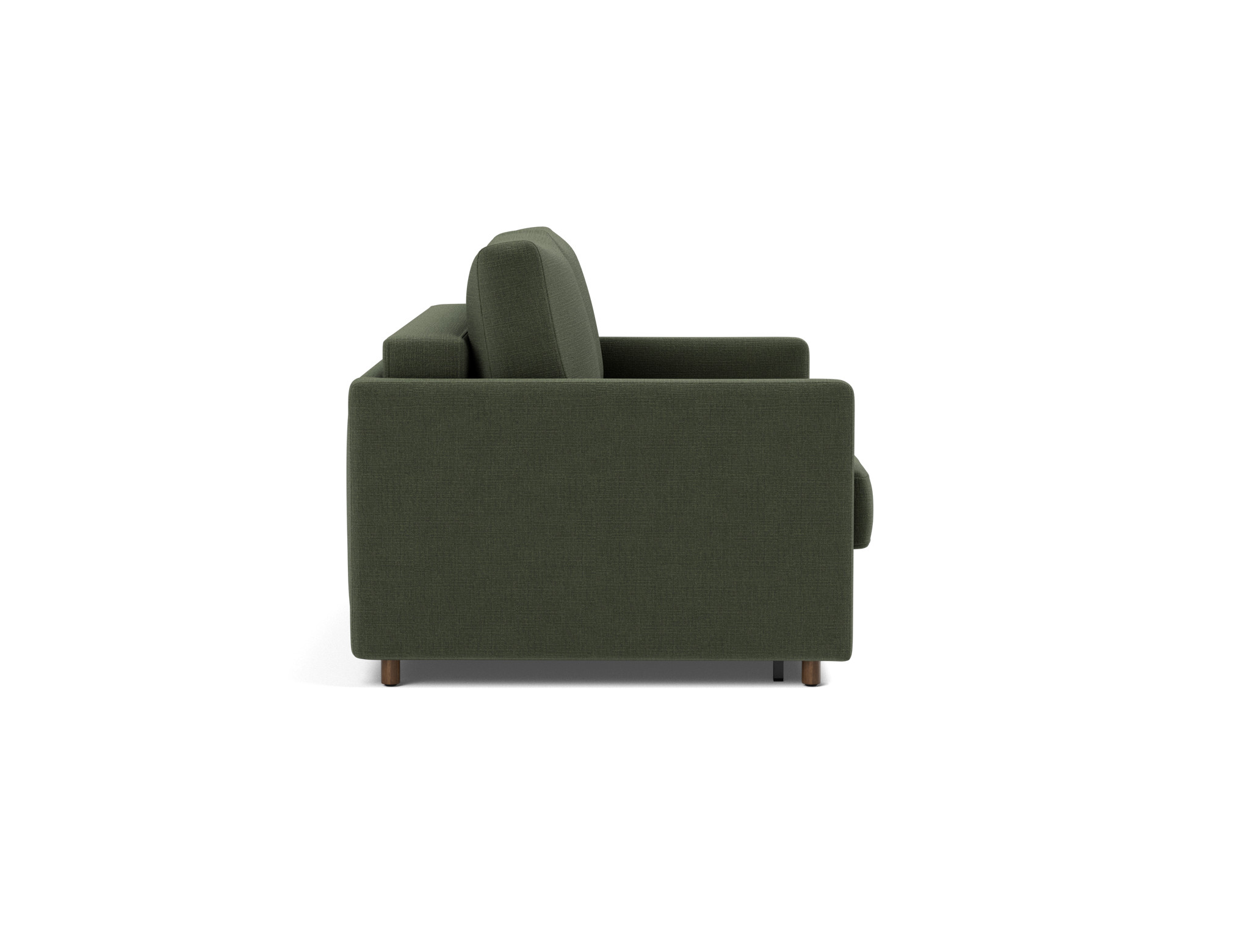 Schlafsofa Neah mit Slim-Armlehnen 140 Chenille Esina 413-Olive-Green