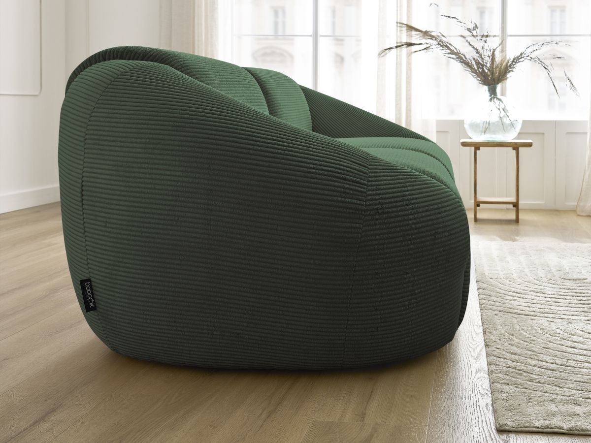 Bobochic Tina Sofa 3-Sitzer Cordsamt Grün