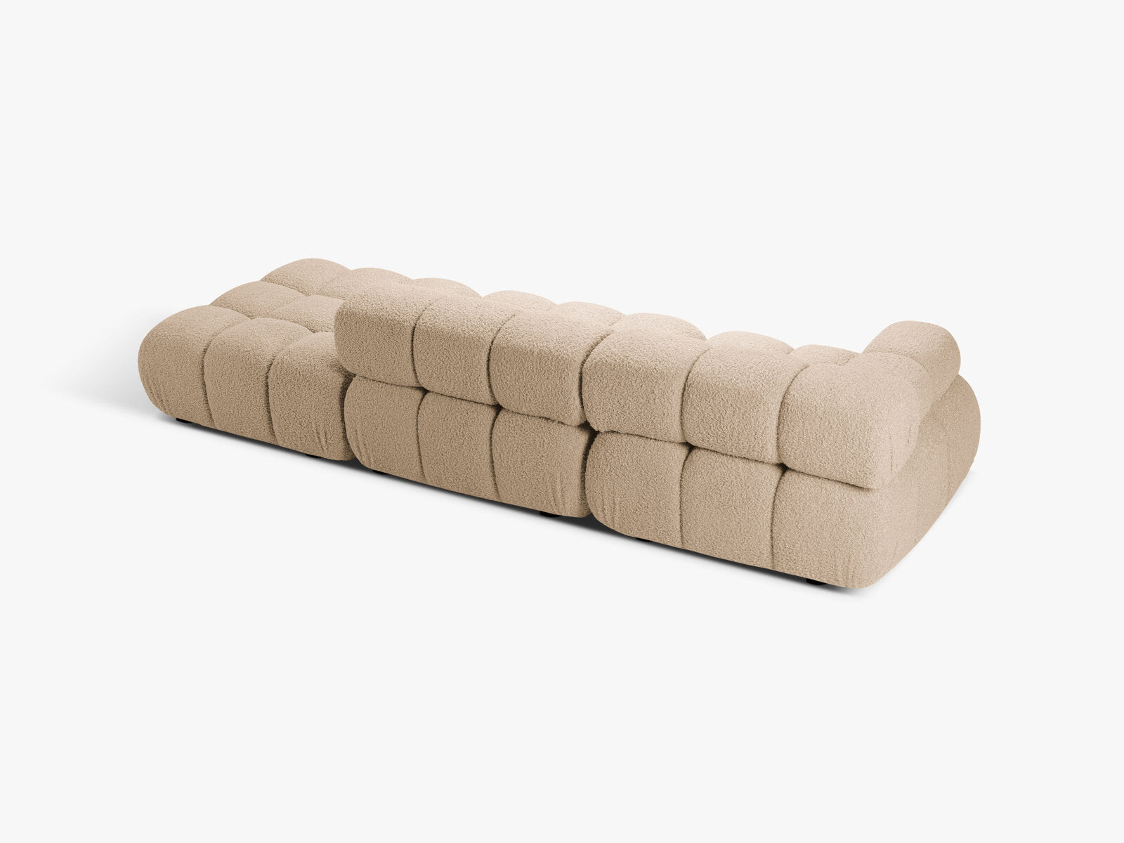 Micadoni Modulares Sofa Bellis 4-Sitzer Rechts Boucle Rolf Sand