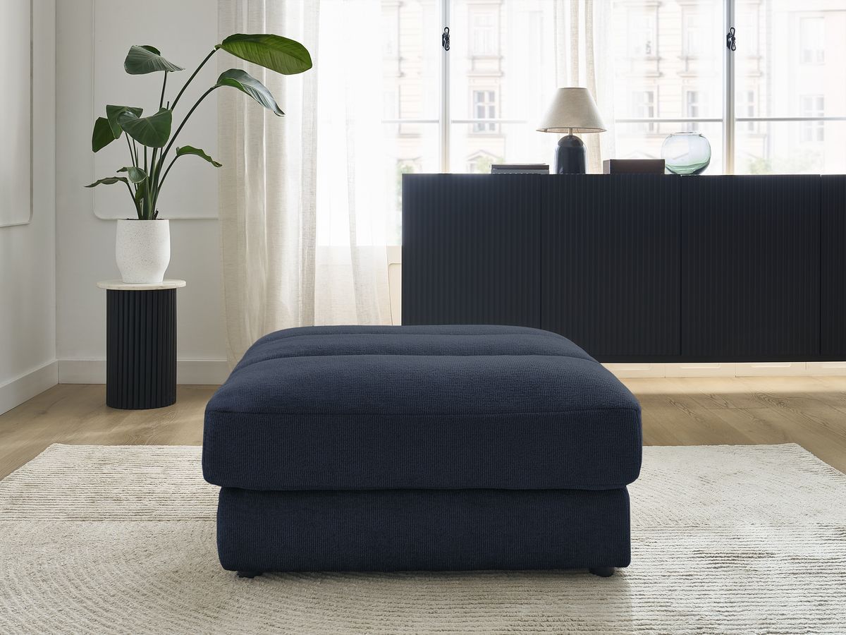 Bobochic Sierra Pouf Strukturstoff Dunkelblau