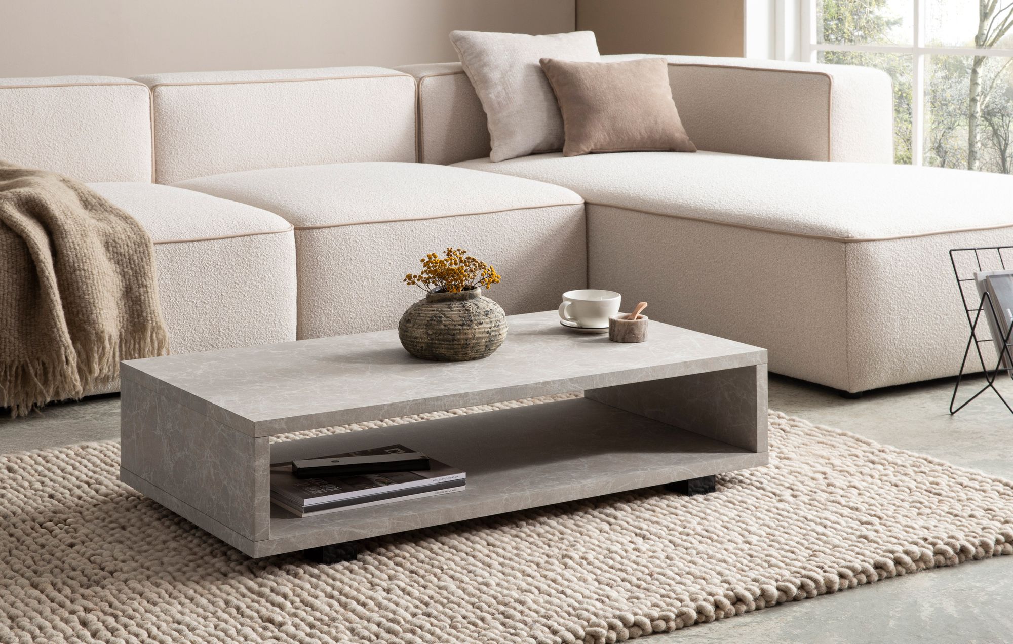 Couchtisch Fonnes Beige 100 × 50 × 25 cm