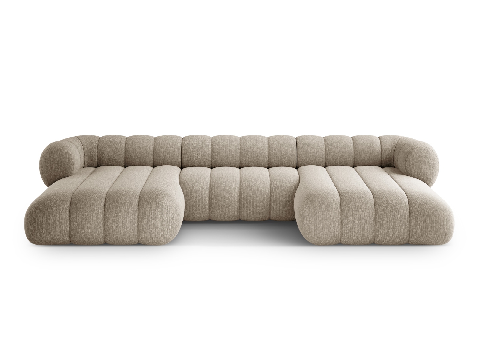 Cosmopolitan Design Panoramasofa Koge 6-Sitzer Chenille Eden Dunkelbeige