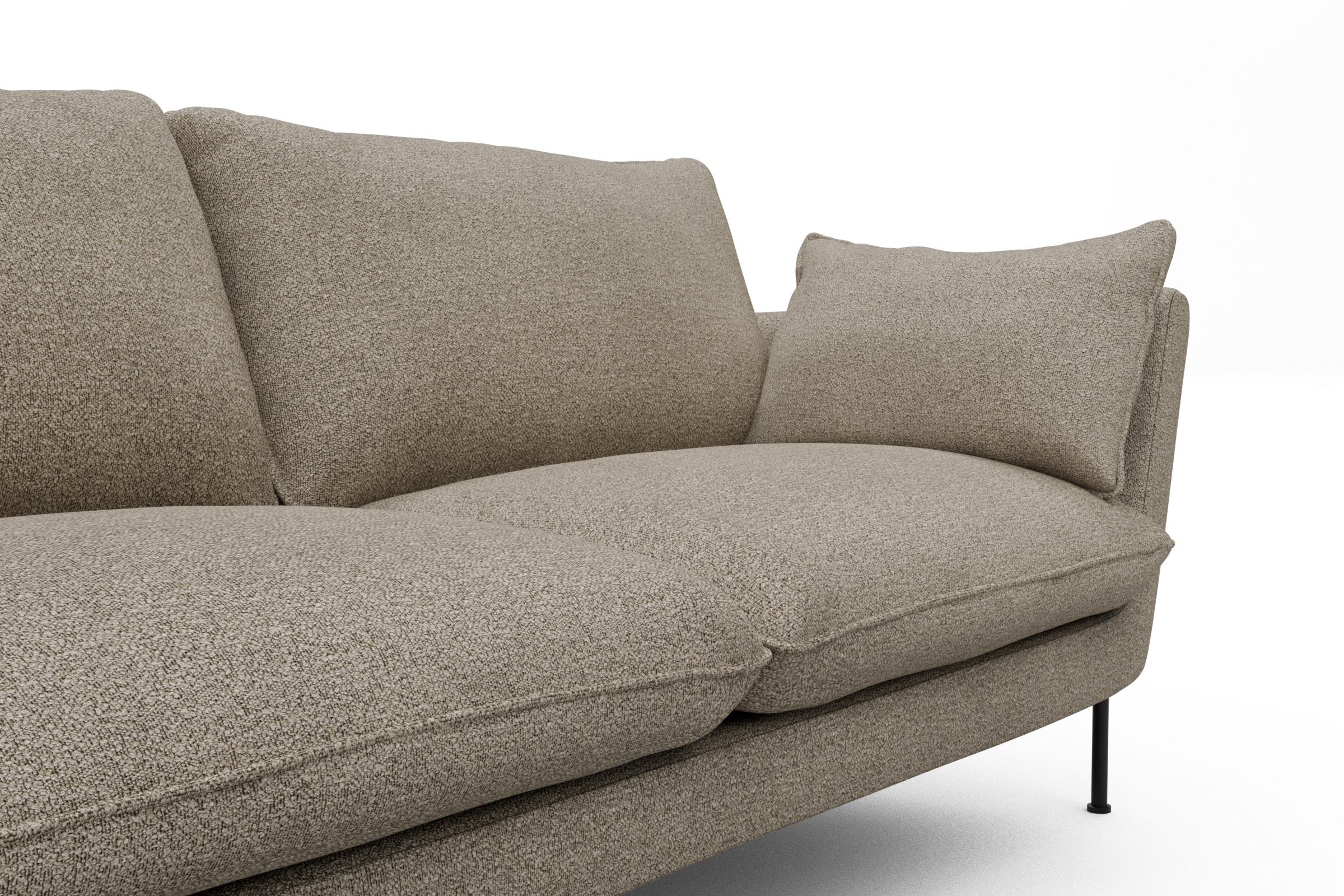 Sofa Anton 3-Sitzer Boucle-Beige