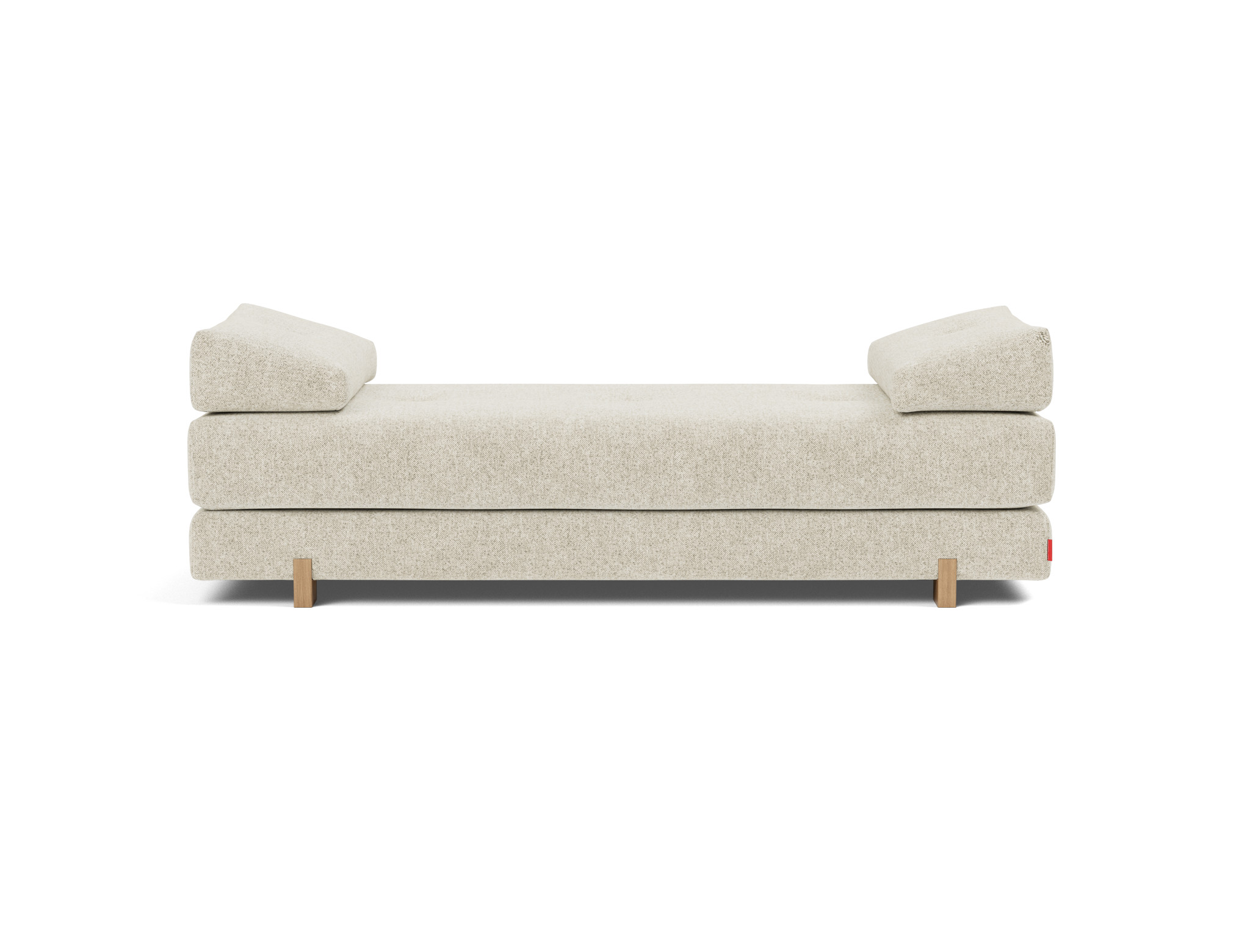 Tagesbett Sigmund Strukturierter Stoff Taura 357-Off-White Beine Drip Eiche