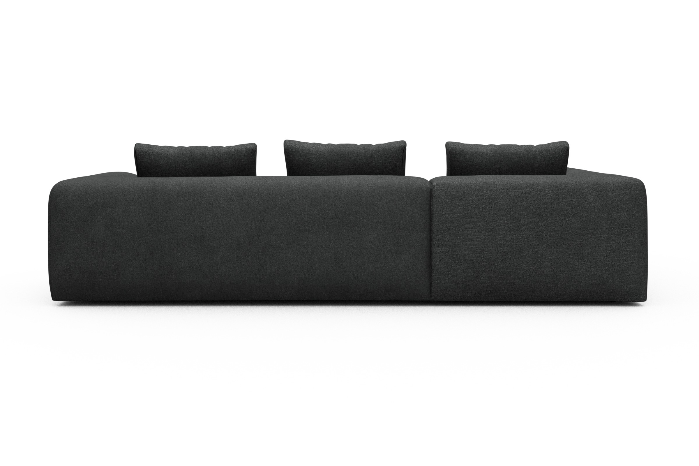 Ecksofa Fred Relax-Ecke links mit 2,5-Sitzer Boucle-Charcoal