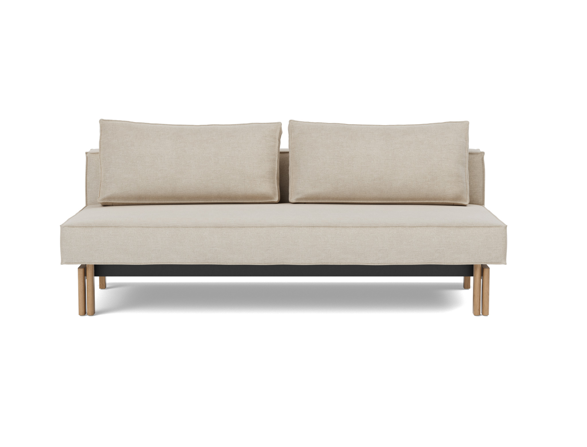 Schlafsofa Sly Flachgewebe Phobos 586-Latte Beine Eiche