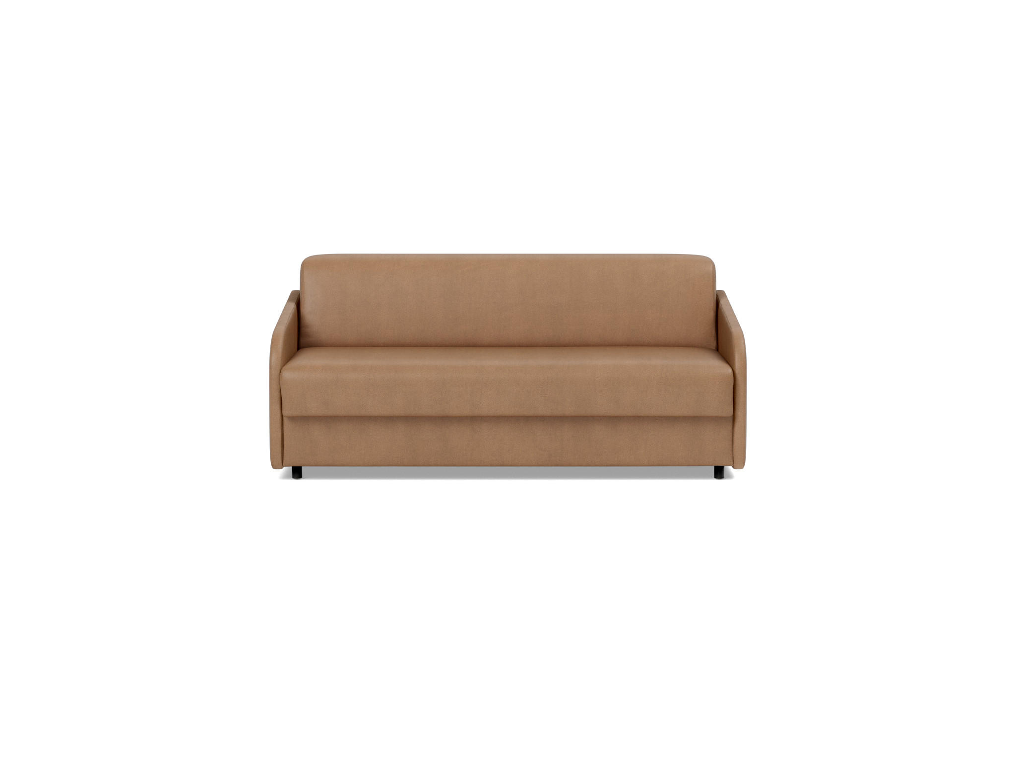 Schlafsofa Eivor mit Taschenfederkernmatratze 140 Lederoptik Faunal 551-Brown