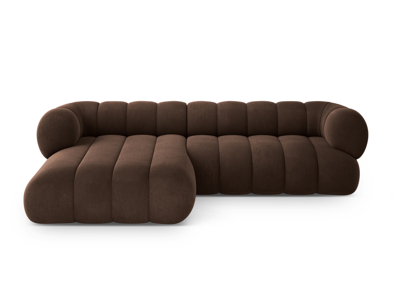 Cosmopolitan Design Ecksofa Koge 5-Sitzer Samt Vogue Schokolade Links