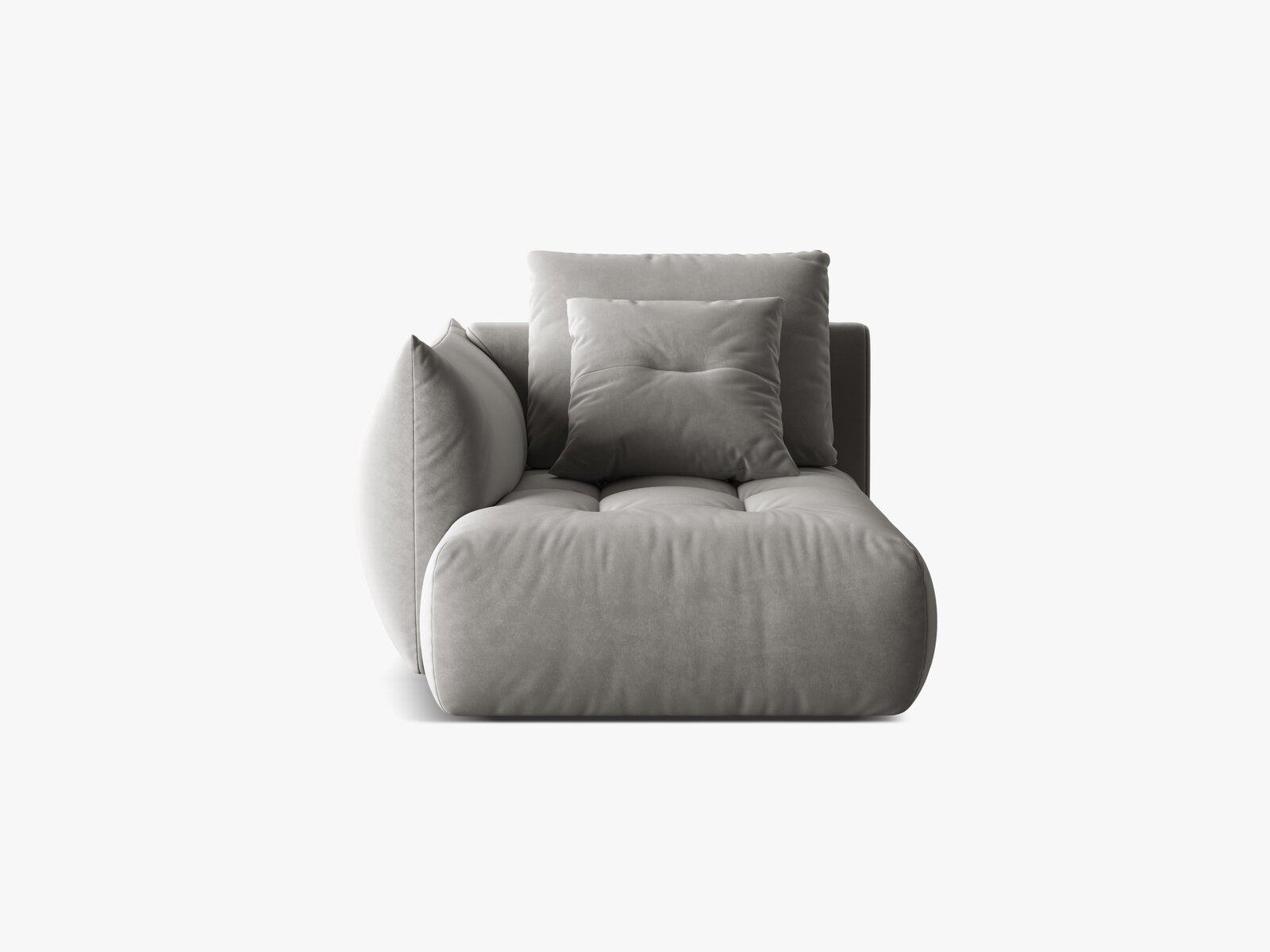 Micadoni Bloom Chaiselongue Links Samt Casino Grau