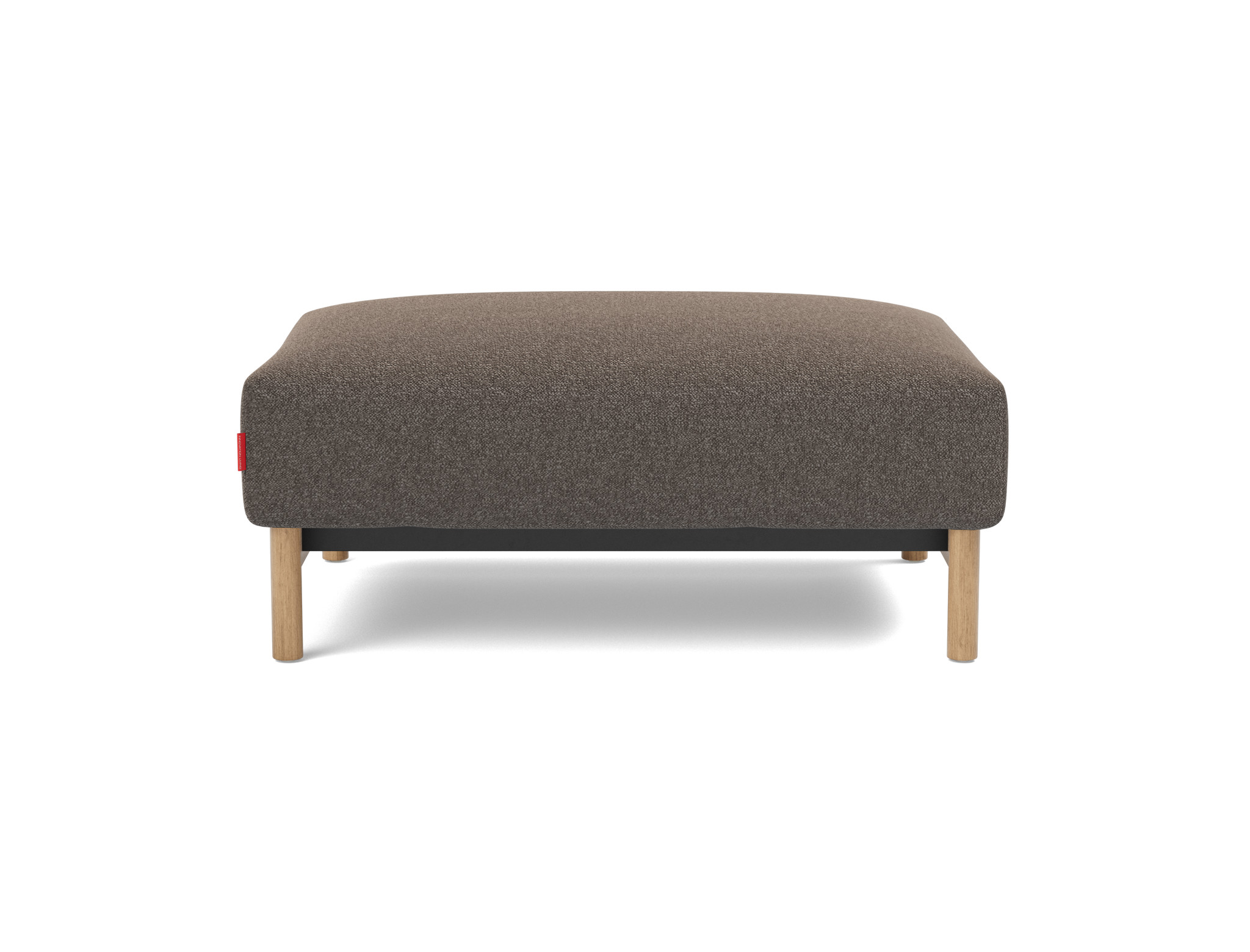 Hocker Malloy Boucle Skandi 530-Taupe Beine Eiche