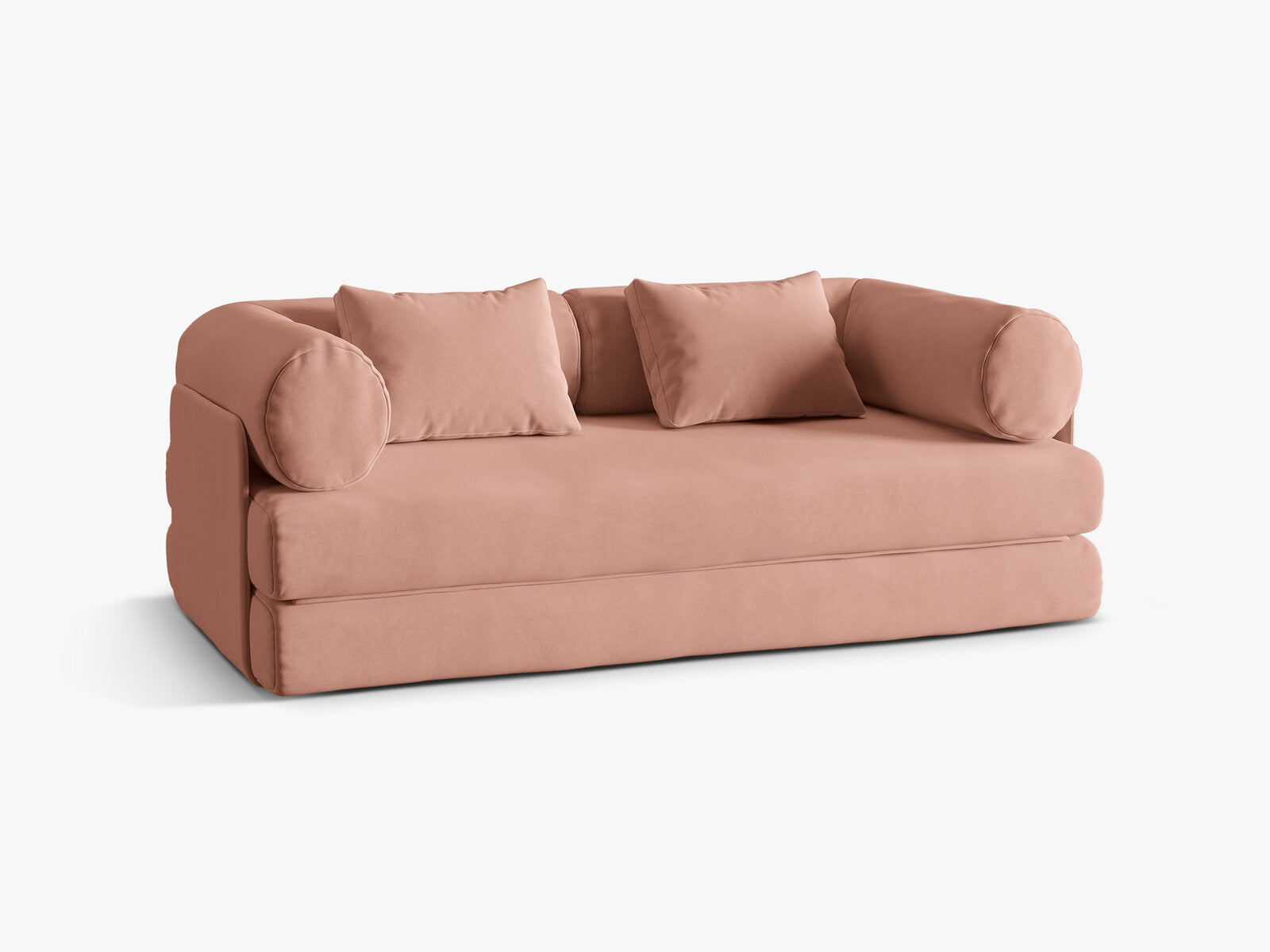 Micadoni Sofa Dreamy 3-Sitzer mit Schlaffunktion Samt Salvador Rosa