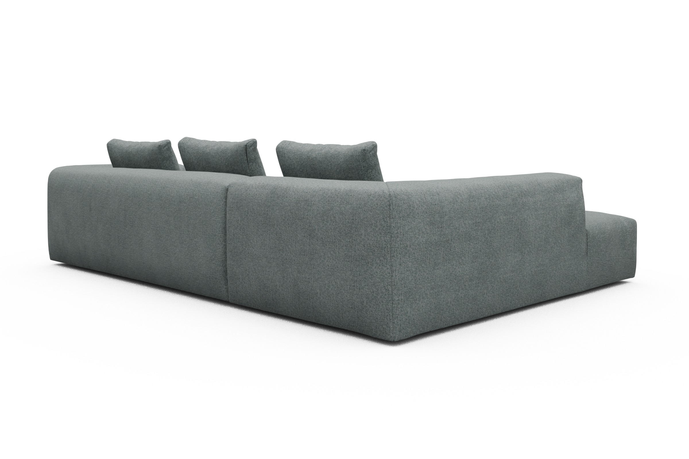 Ecksofa Fred Relax-Ecke links mit 2,5-Sitzer Casone-Light-Mixed-Green