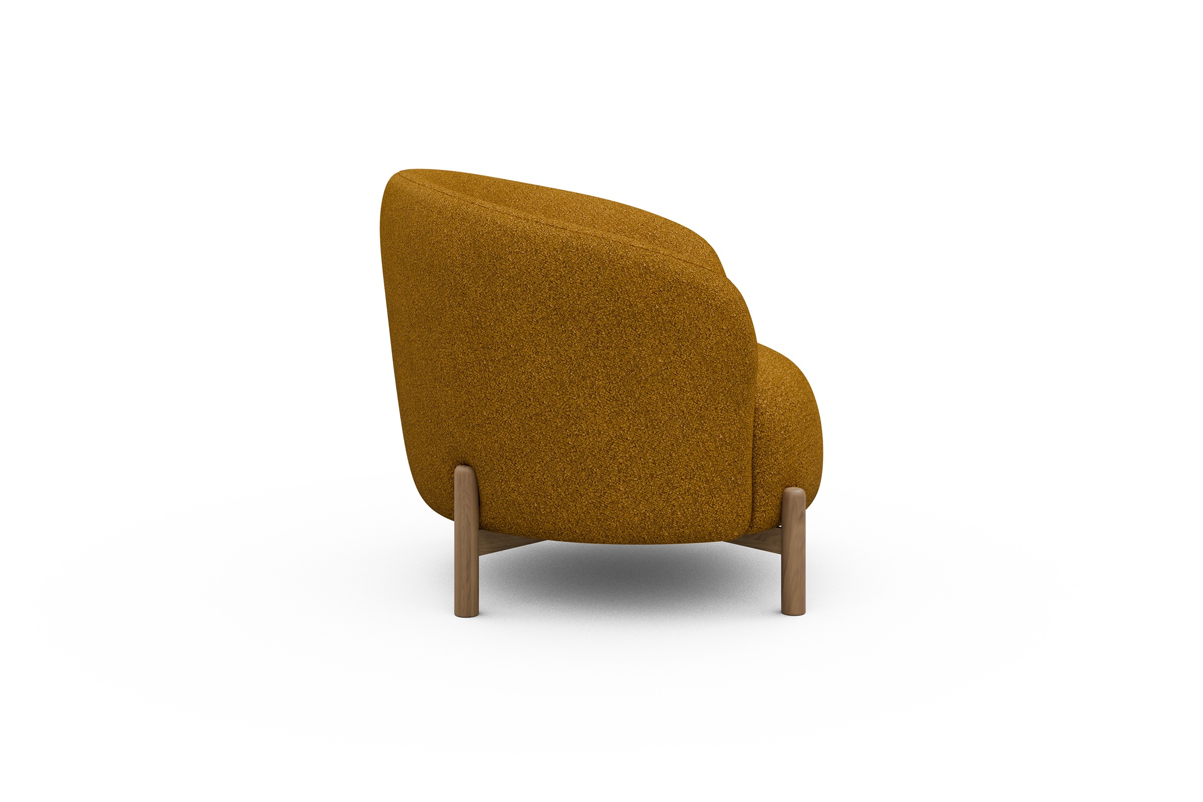 Sessel Ronda Holzbeine Eiche Natur Boucle-Ochre