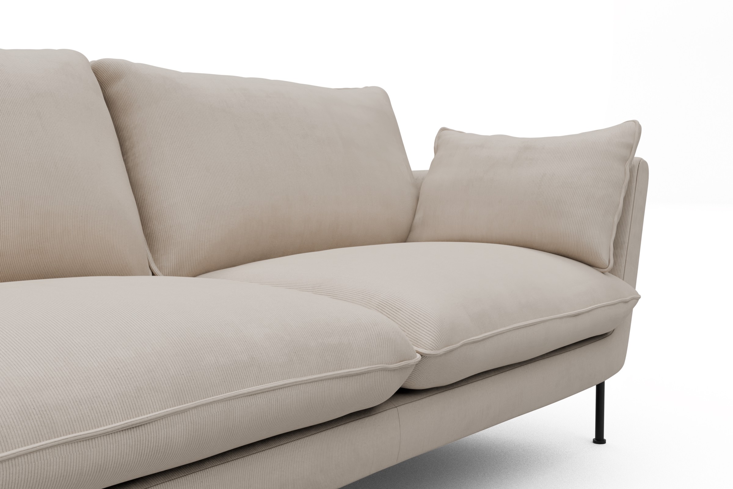 Sofa Anton 2-Sitzer Kord Cordufine 311-Off-White