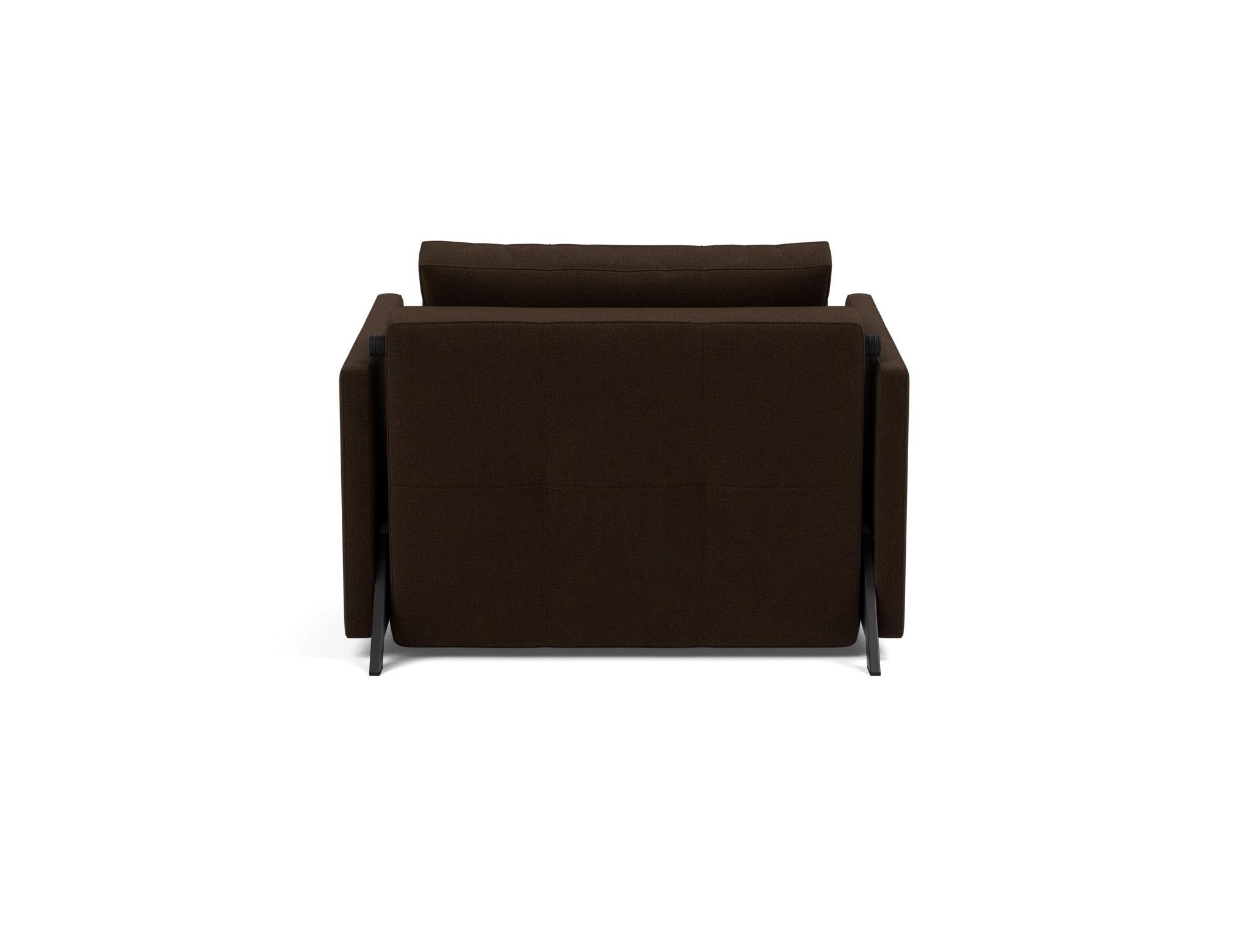Schlafsessel Cubed 90 mit Armlehnen Strukturierter Stoff Taura 358-Chocco