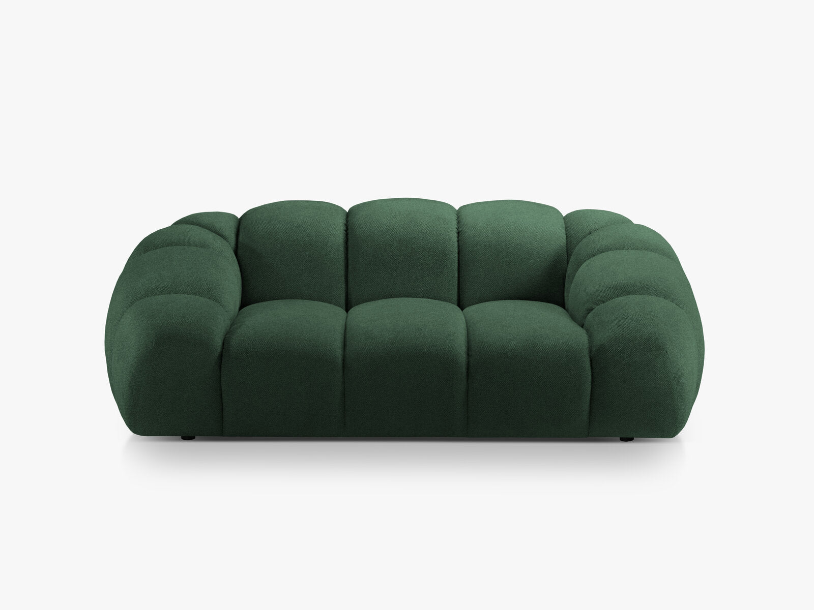 Micadoni Sofa Diana 2-Sitzer Strukturierter Samtstoff Grün
