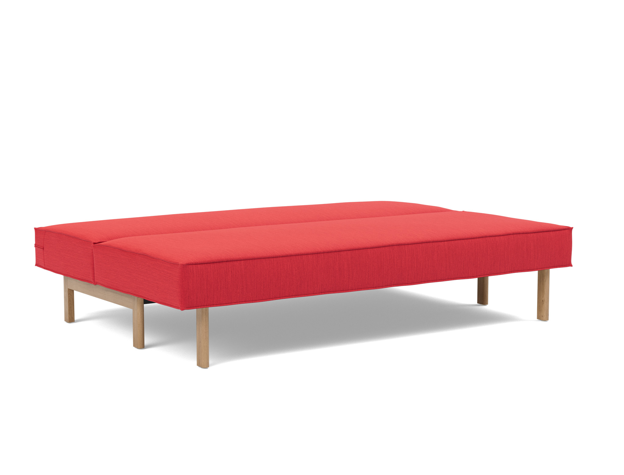 Schlafsofa Sly Flachgewebe Elegance 511-Red Beine Eiche