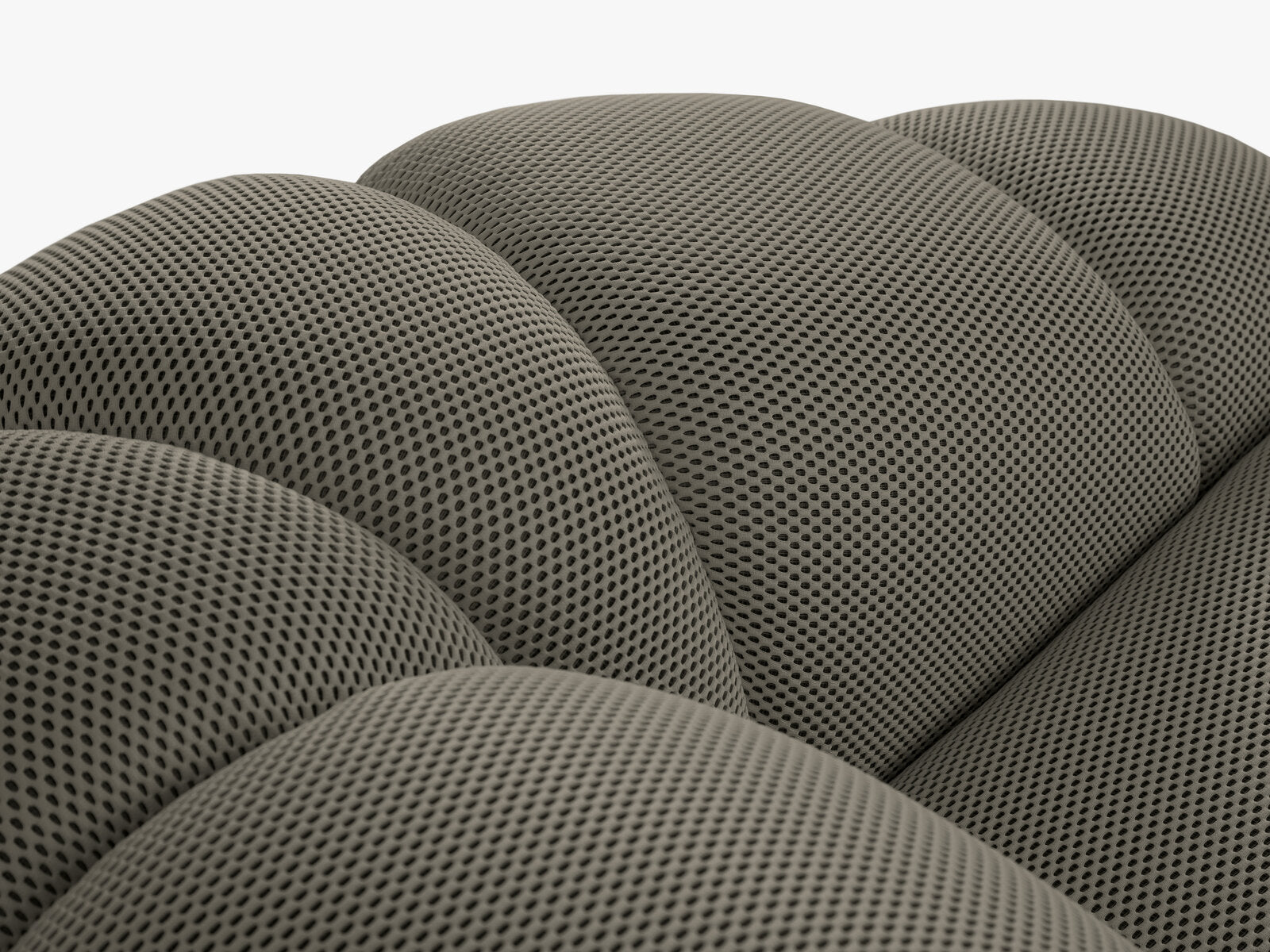 Micadoni Sofa Diana 2-Sitzer 3D-Stoff Stahl