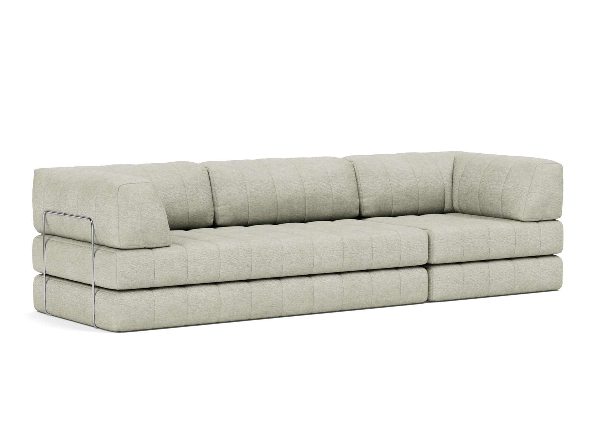 Schlafsofa CozyPad Grand mit Armlehnen Flachgewebe Avella 280-Sand