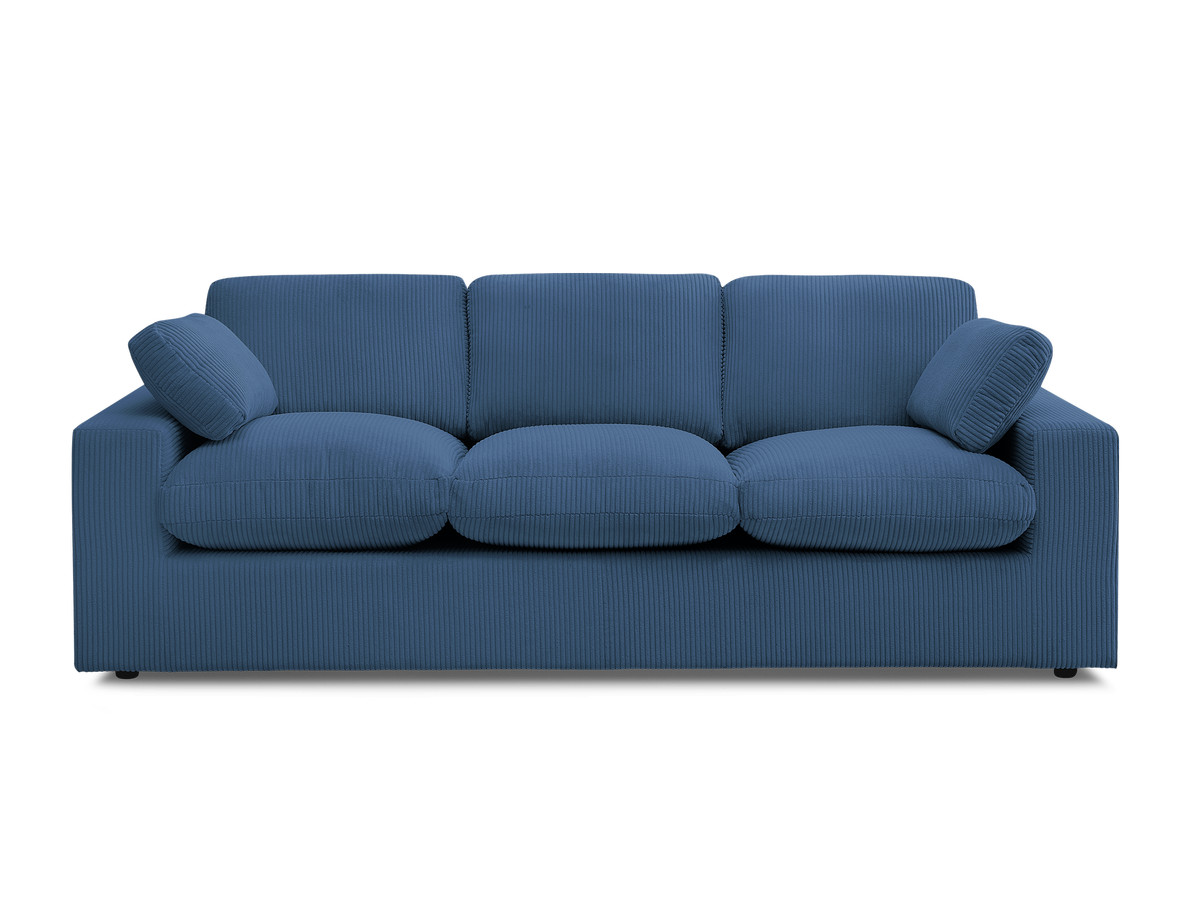 Bobochic Belair Sofa 3-Sitzer 220 × 93 cm Cordsamt Dunkelblau