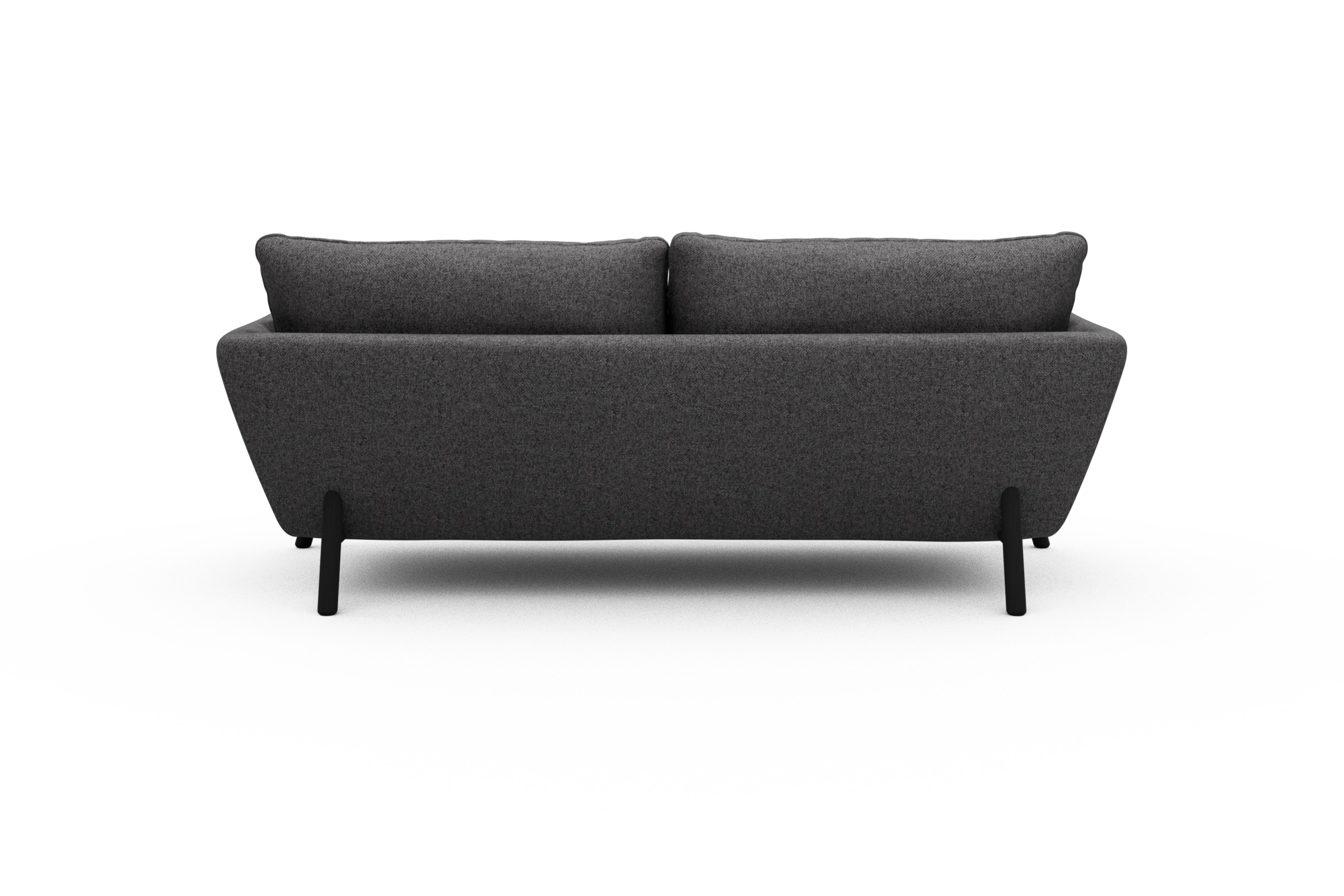 Sofa Emil 3-Sitzer Beinfarbe Eiche Schwarz Sama-Antracite