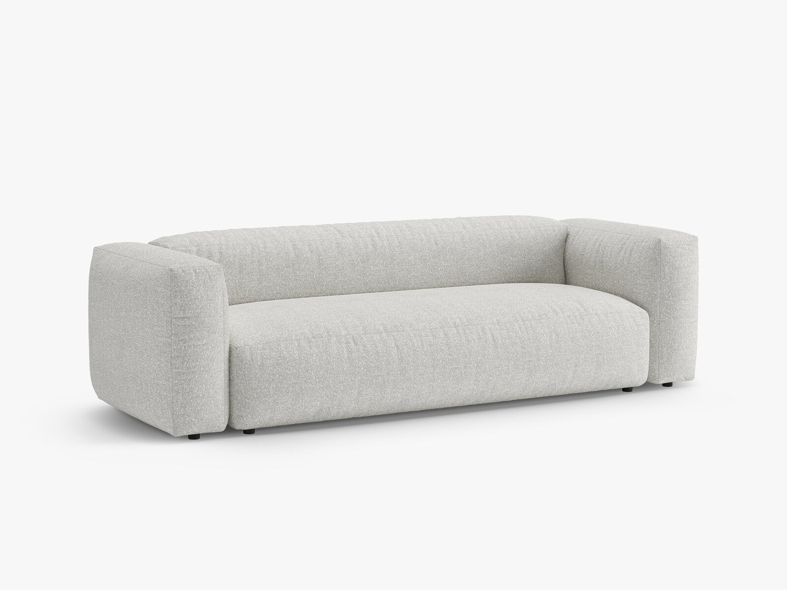 Micadoni Martina Schlafsofa 3-Sitzer Boucle Monet Grau Beige Melange