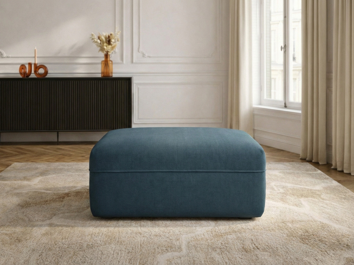 Bobochic Luigi Pouf Strukturstoff Blau