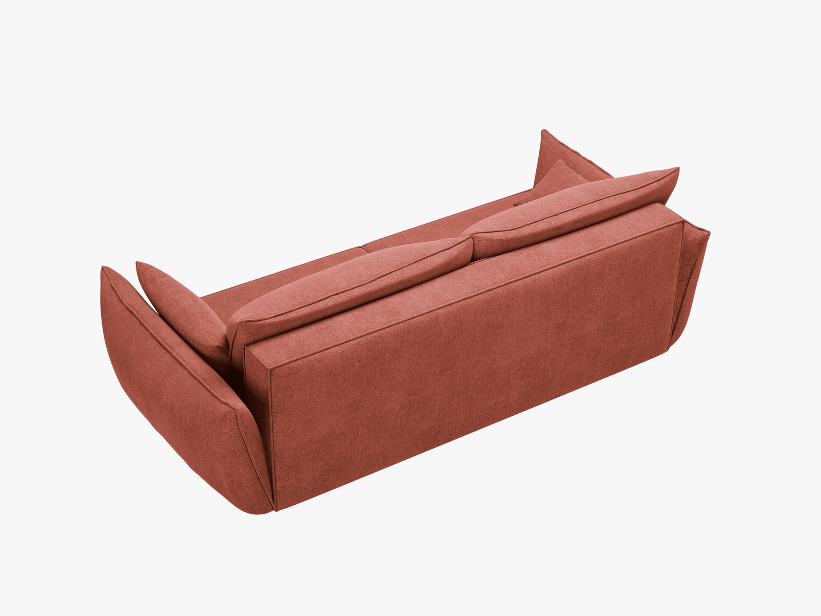 Micadoni Kaelle Schlafsofa 3-Sitzer mit Bettkasten Chenille Over The Horizon Terrakotta