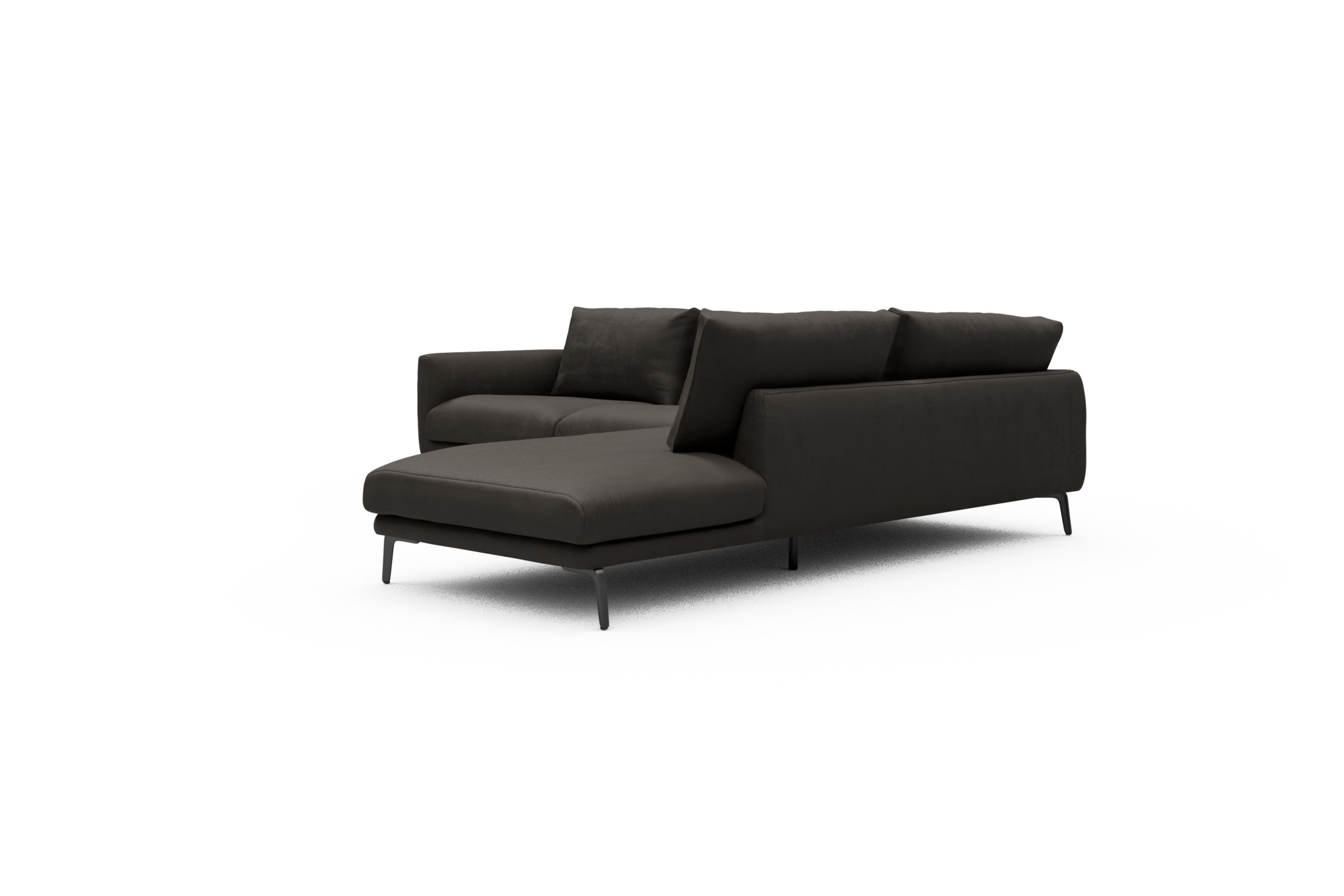 Ecksofa Karl Relax-Ecke rechts mit 2,5-Sitzer Cordufine-Taupe