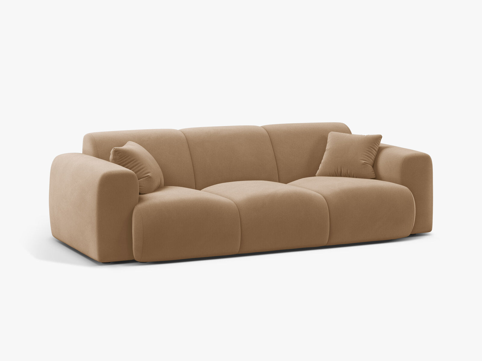 Micadoni Sofa Molino 3-Sitzer Samt Casino Sand