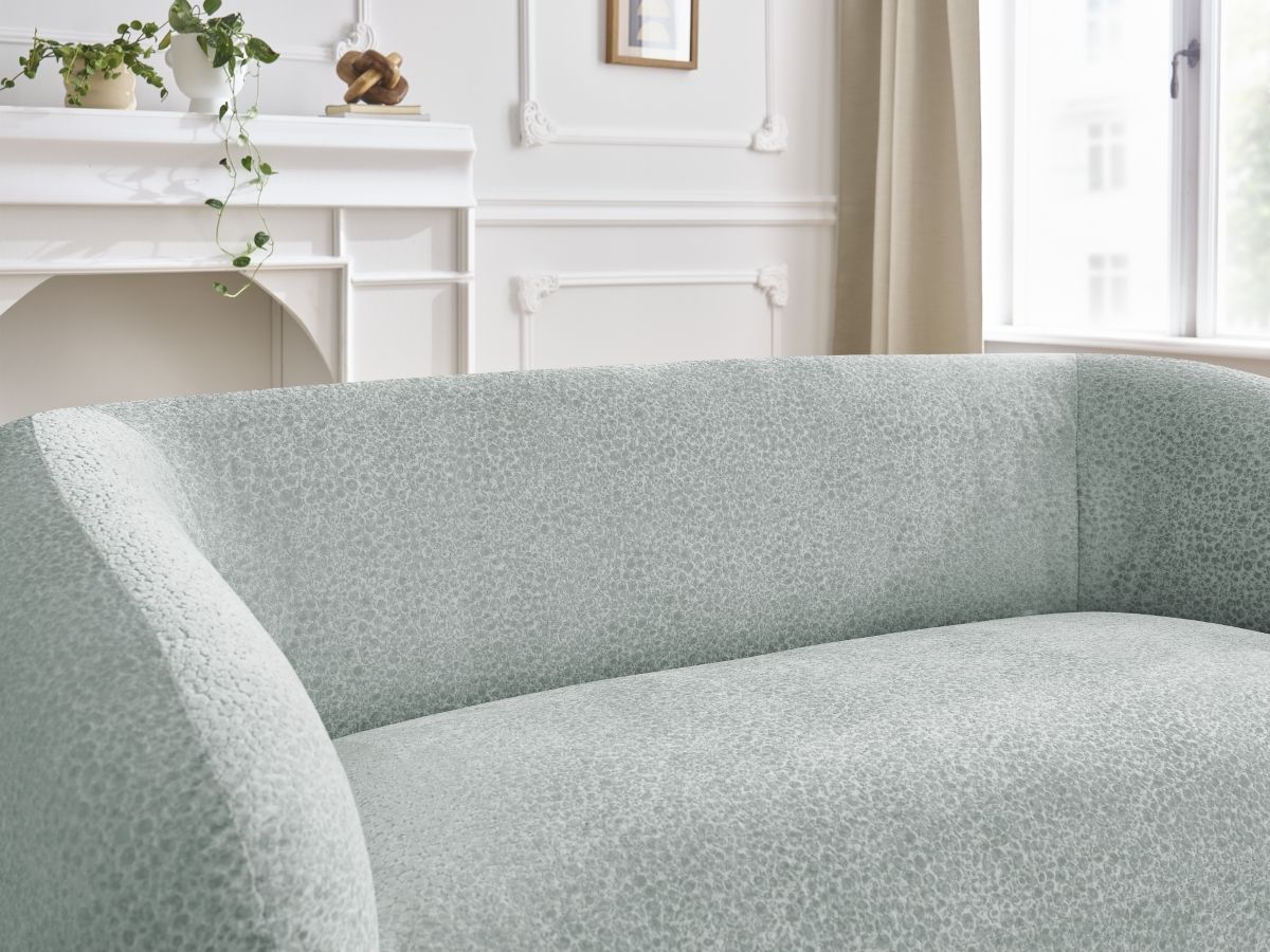 Bobochic Celine Sofa 2-Sitzer Strukturstoff Hellblau