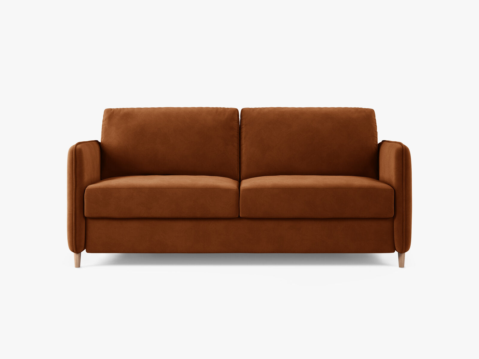 Micadoni Sofa mit Schlaffunktion Simo 3-Sitzer Samt Salvador Terrakotta