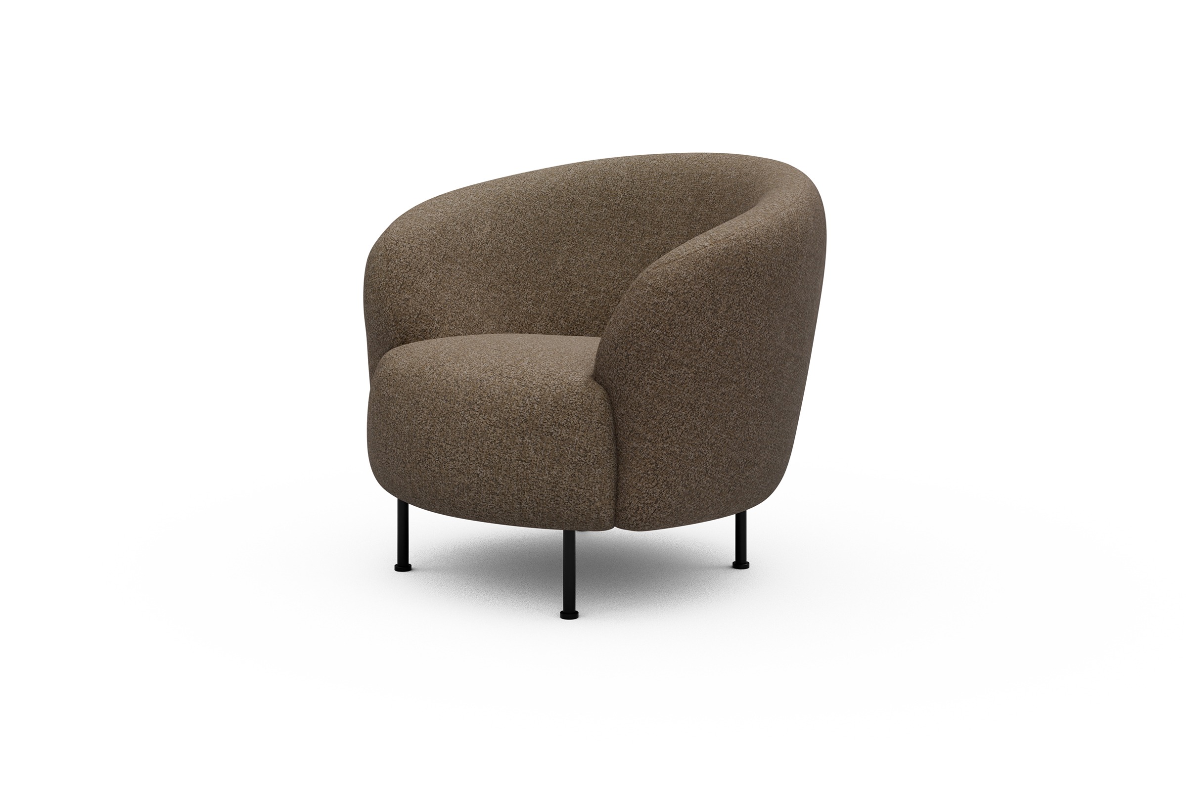 Sessel Ronda Metallbeine Schwarz Aivi-Khaki-Brown