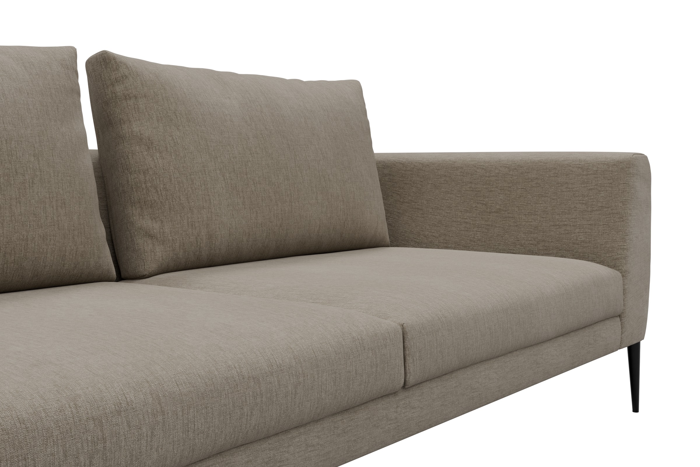 Ecksofa Paul Relax-Ecke links mit 2-Sitzer Smooth-Beige
