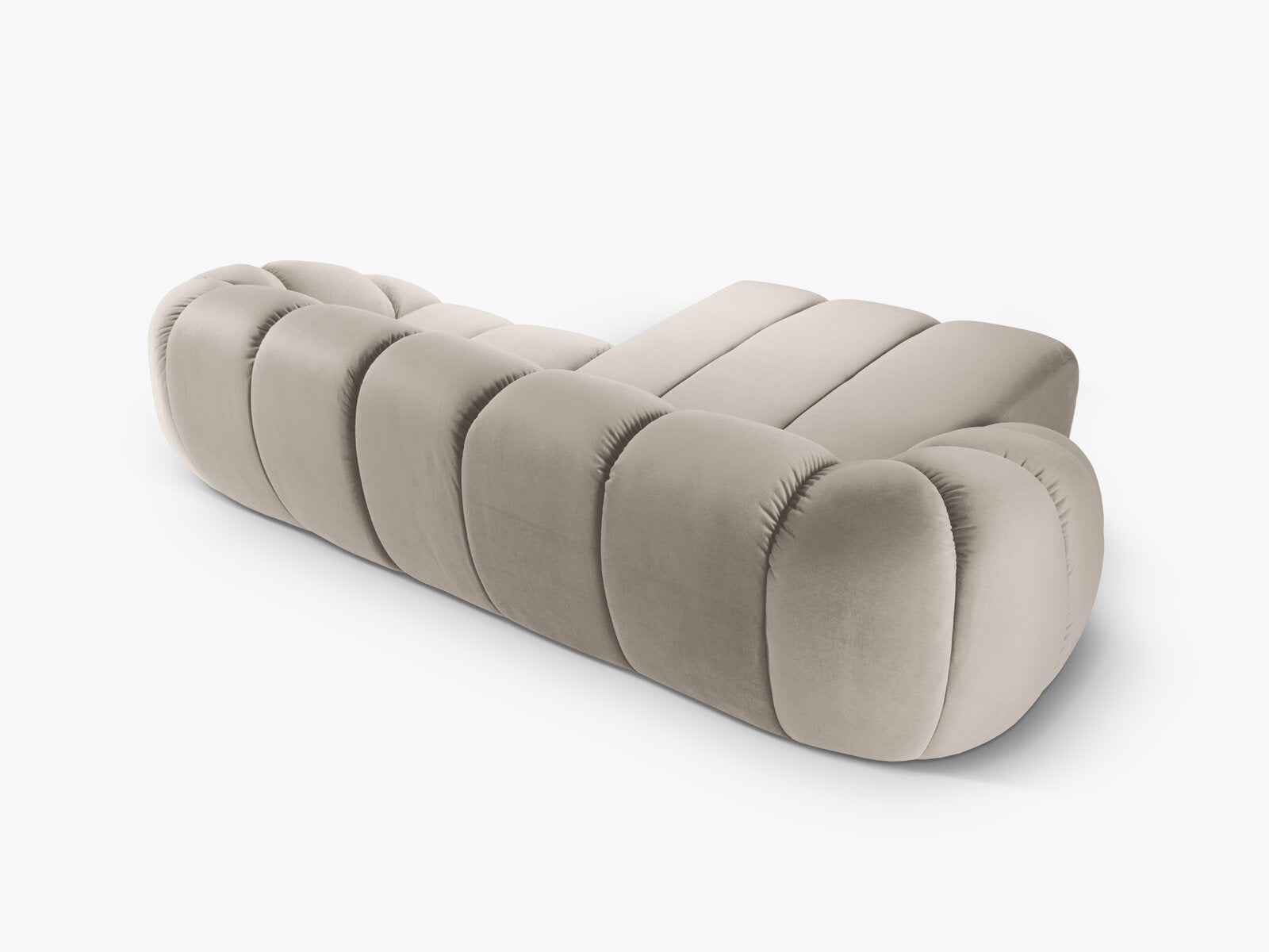 Micadoni Ecksofa Diana 3-Sitzer Links Samt Beige