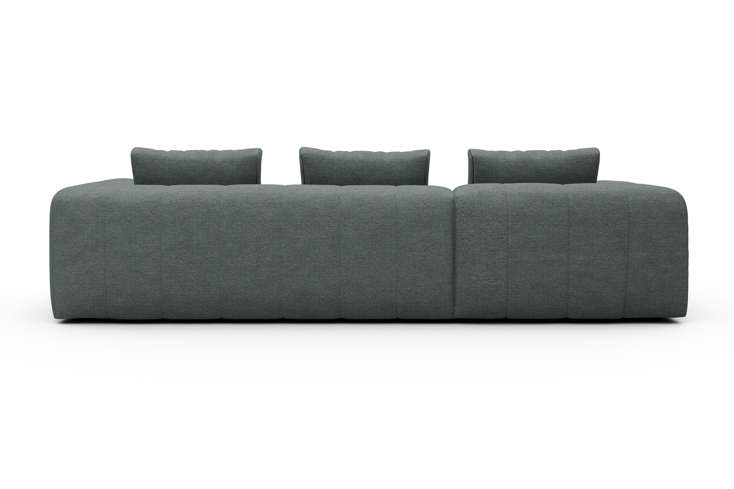 Ecksofa Hugo 2,5-Sitzer Armlehne rechts mit Chaiselongue Carreno-Ice-Blue