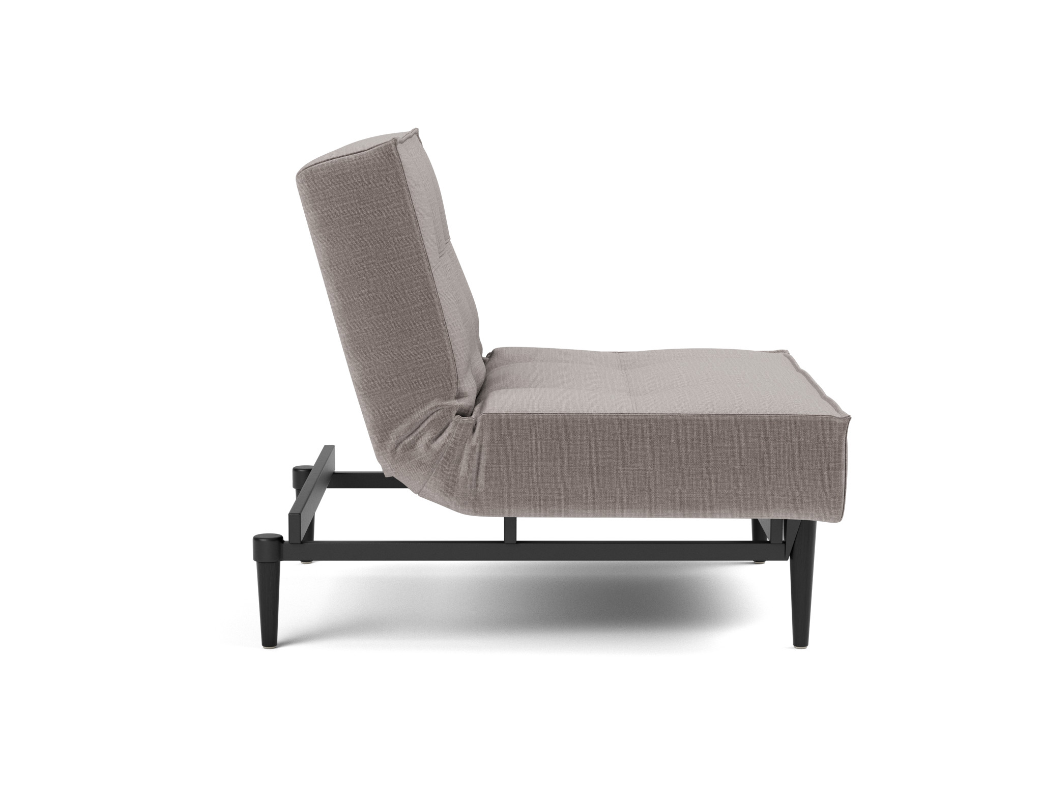 Sessel Splitback Chenille Esina 418-Truffle Beine Styletto Eiche schwarz